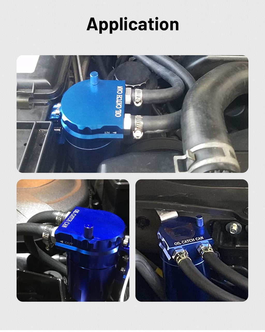 EVIL ENERGY Oil Catch Can, 300ML Universal Baffled Catch Can Kit with 5FT 3/8 Inch Hose, Aluminum Air Oil Separator Upgraded Internal Filter