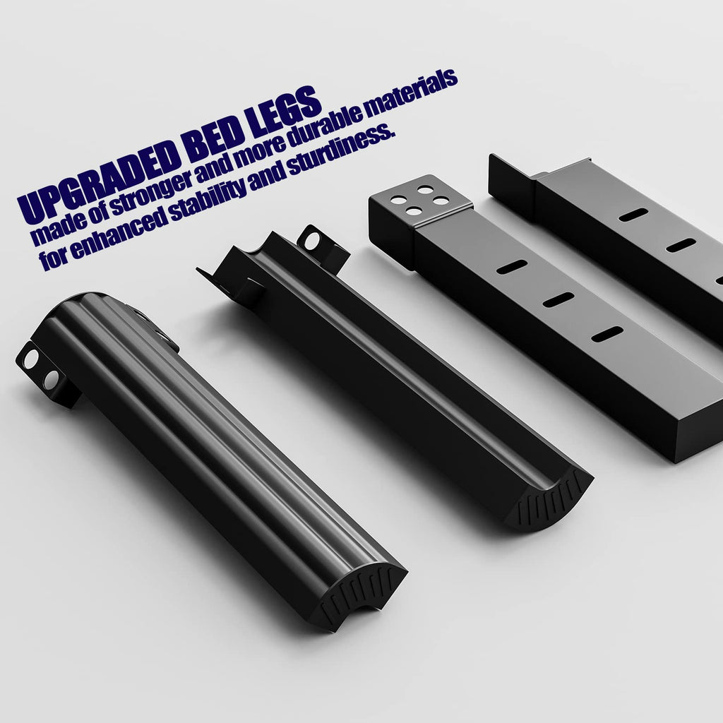 Hunlostten 16" Heavy Duty Twin Bed Frame No Box Spring Needed, Metal Platform Bed Frame Twin with Round Corners, Easy Assembly, Noise Free, Black