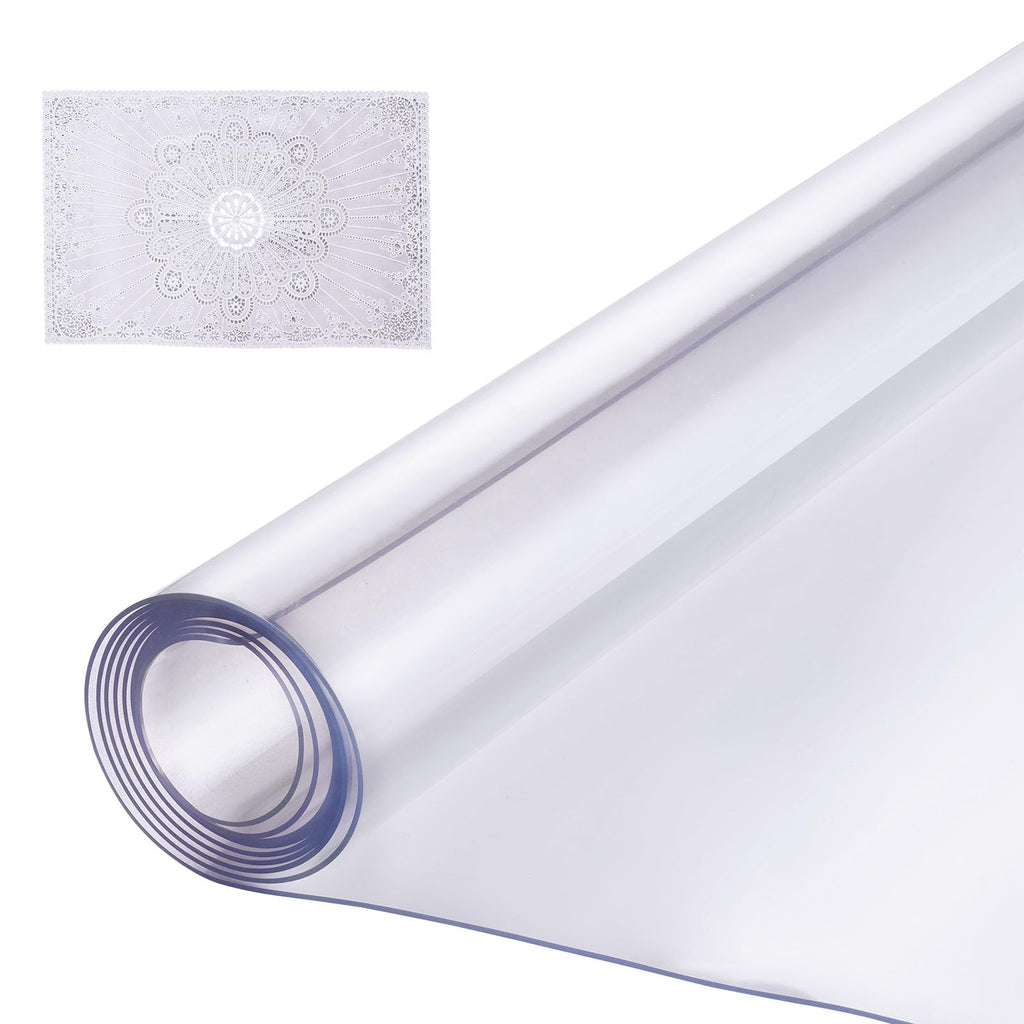 VEVOR Clear PVC Square Tablecloth, 12" x 12", 1.5mm Thick, Waterproof, Stain Resistant, Durable, Desk, Coffee Table, Dining Room Table