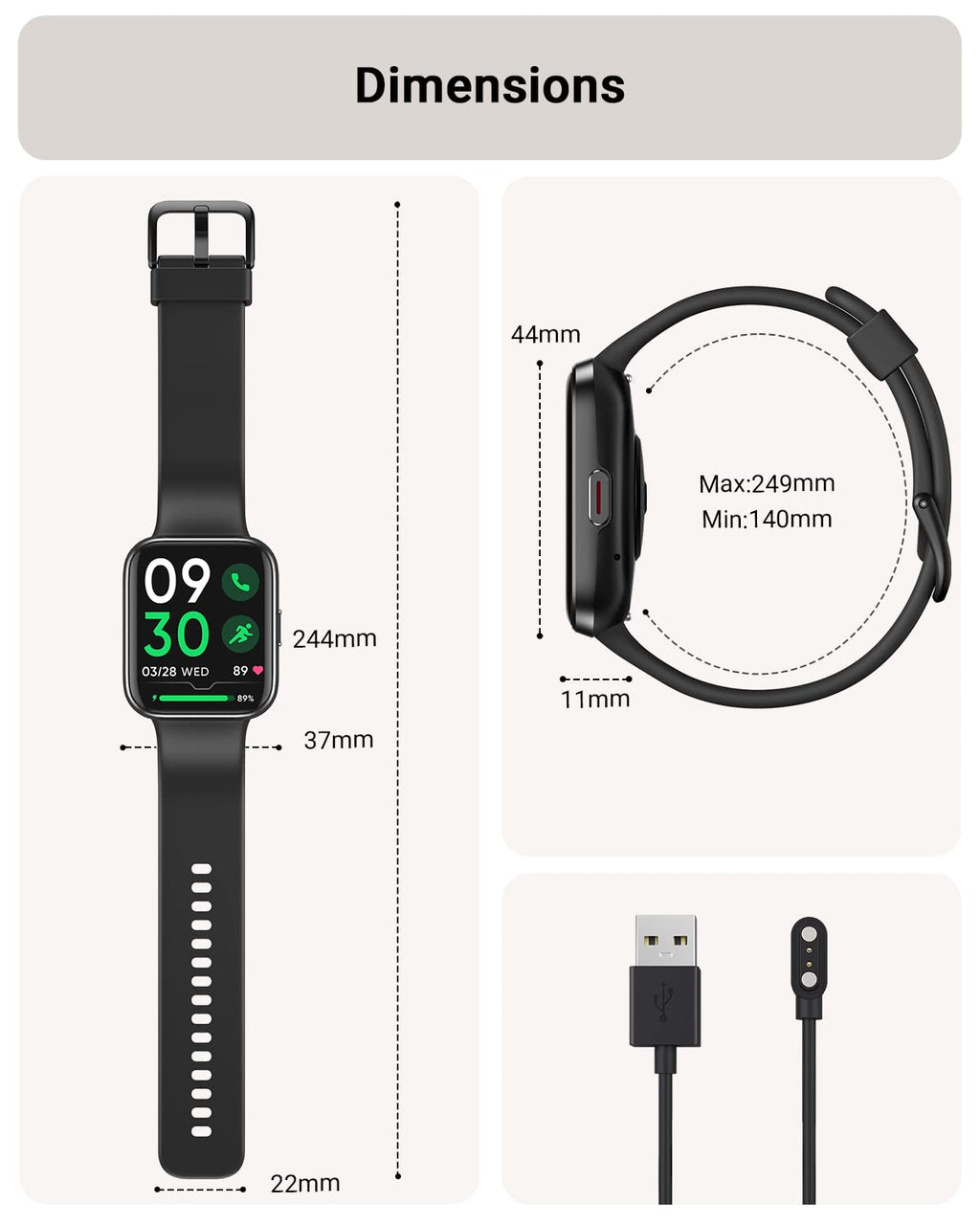 Tensky Smart Watch for Men/Women Android/iPhone/Samsung, Alexa Built-in, 1.8" Touch Screen Fitness Tracker with Answer/Make Calls, 3ATM Waterproof Heart Rate/Sleep/SpO2 Monitor, 120+ Sport Modes