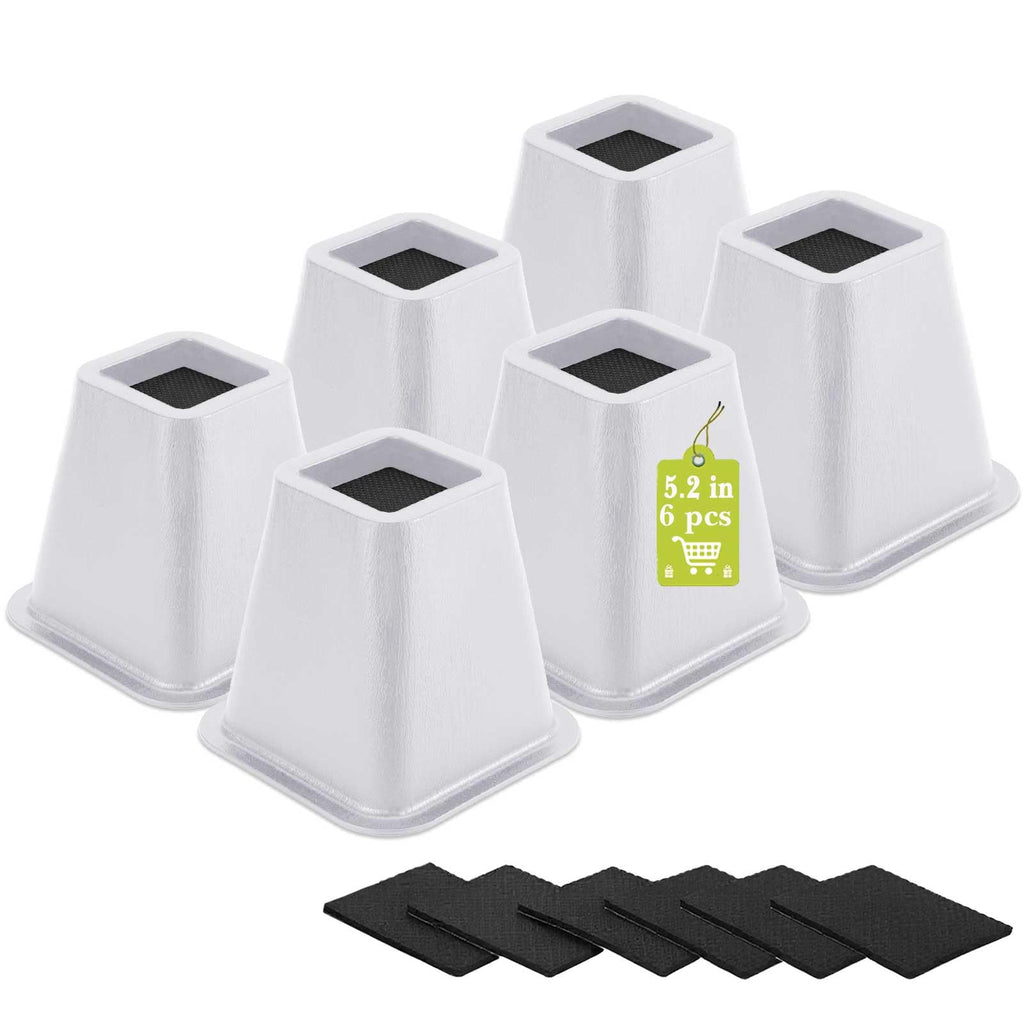 12 Pack Furniture Risers 1 Inch, Adjustable Bed Risers Heavy Duty for Table Desk Couch Chair Sofa Cabinet Bed Frame Dorm, Square Stackable Table Leg Risers Lift Height 1", 2" or 3", Black