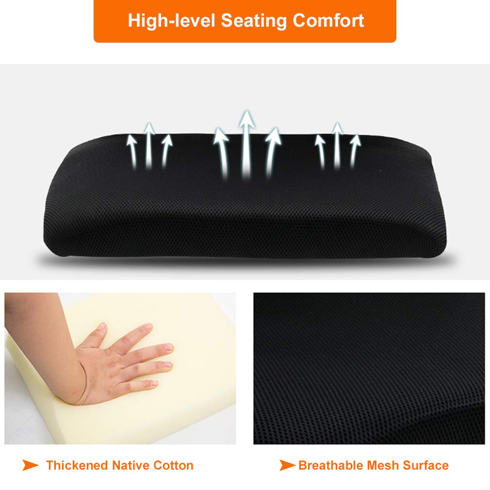 BestOffice Home Office Chair Ergonomic Desk Chair Mesh Computer Chair with Lumbar Support Armrest Executive Rolling Swivel Adjustable Mid Back Task Chair for Women Adults, Black (Black)