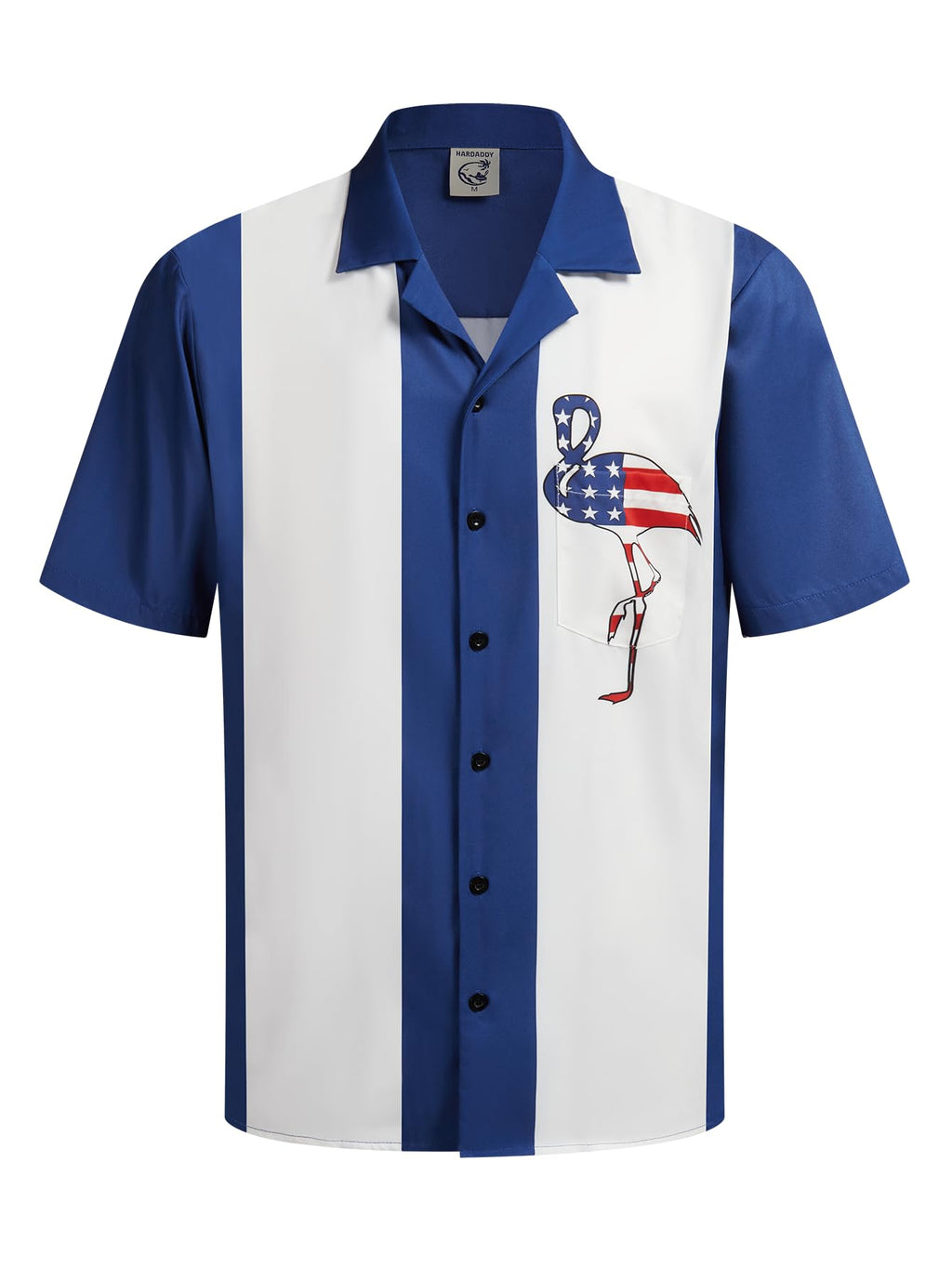 Hardaddy Men's Camp Collar Retro Vintage Bowling Button Down Shirt with Pocket Casual Short Sleeve Beach Shirts Summer