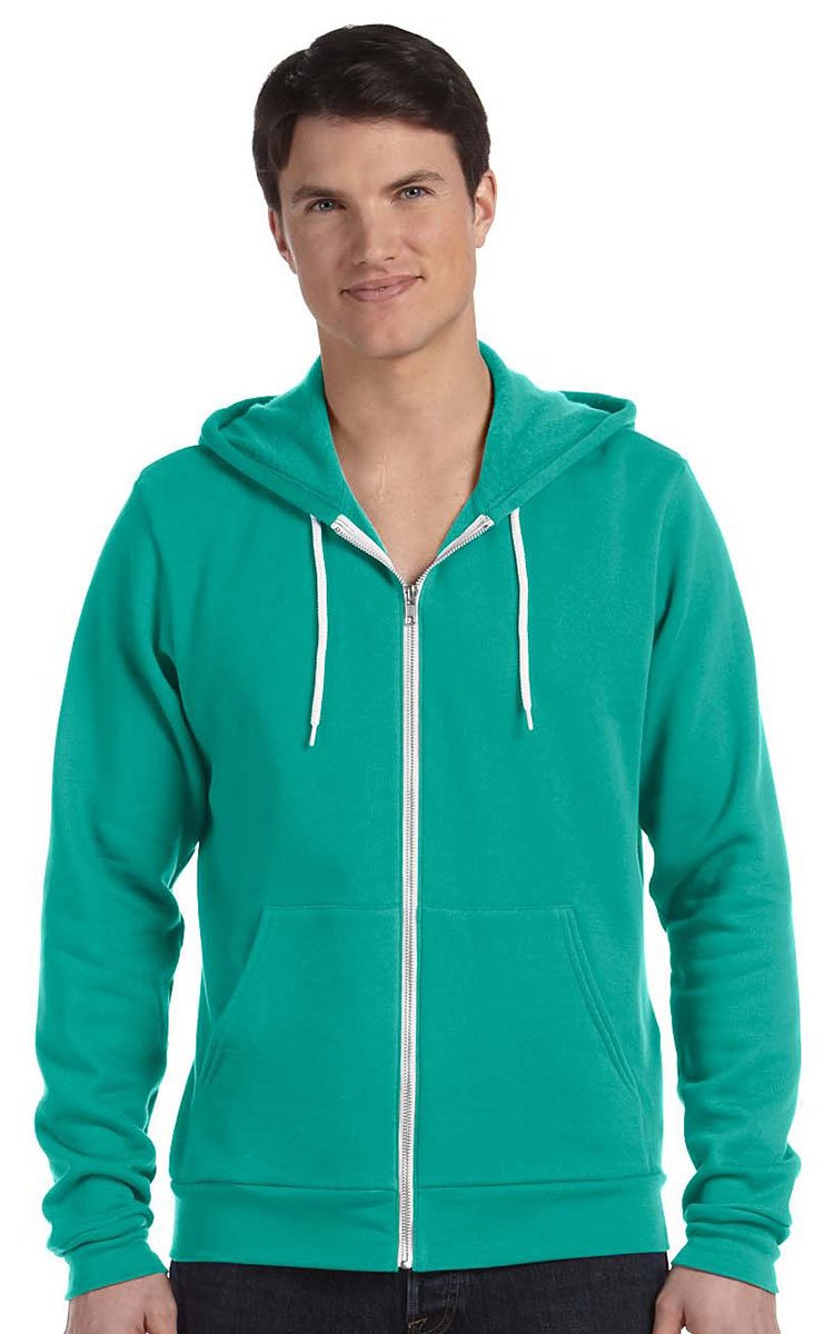 Bella & Canvas Men's 3739 Unisex Poly-Cotton Fleece Full-Zip Hoodie