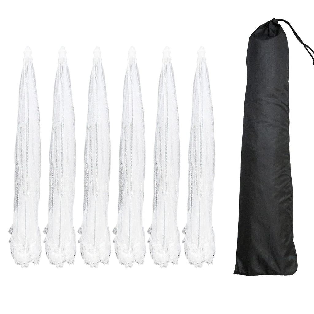 Simply Genius Mesh Food Covers - 12-Pack, 17in x 17in, White - Outdoor Kitchen & Picnic Accessories - Hosting Essentials for Glamping & Tailgating