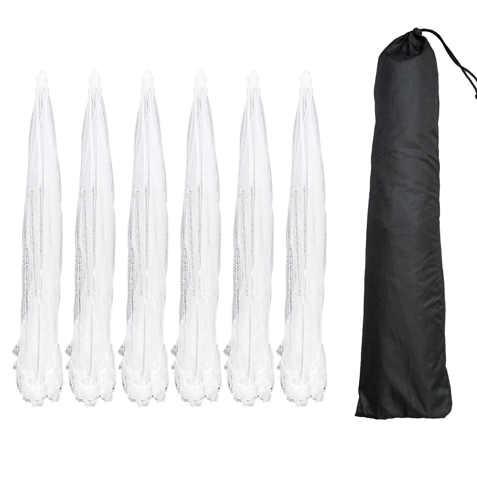 Simply Genius Mesh Food Covers - 12-Pack, 17in x 17in, White - Outdoor Kitchen & Picnic Accessories - Hosting Essentials for Glamping & Tailgating