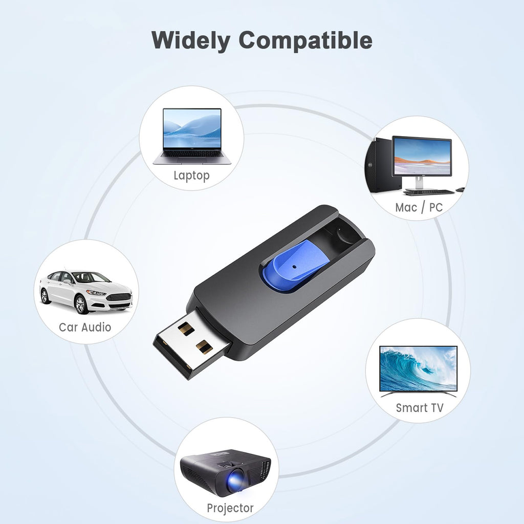 16GB Flash Drive 10 Pack, JUANWE USB 3.0 Flash Drives, Bulk Flash Drive 16 GB Thumb Drive Mutipacks, USB Drive 3.0 Retractable Memoria USB Jump Drive for Data Storage & Backup, Blue
