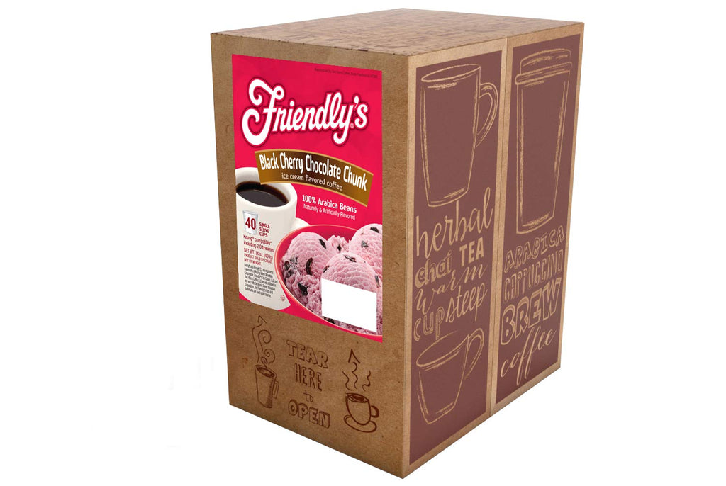 Friendly's Coffee Pods Assorted Flavored Ice Cream Variety Pack Compatible with Keurig K Cup Brewers, Assorted Variety Pack, 40 Count (Pack of 1)