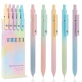 ACEES Gel Pens, 6 Pcs 0.5mm Fine Point Black Ink Pen With Smooth Writing, Office Desk Accessories, School Writing Supplies Gifts for Men Women, Quick Dry Pens For Journaling, Black/Gray/White