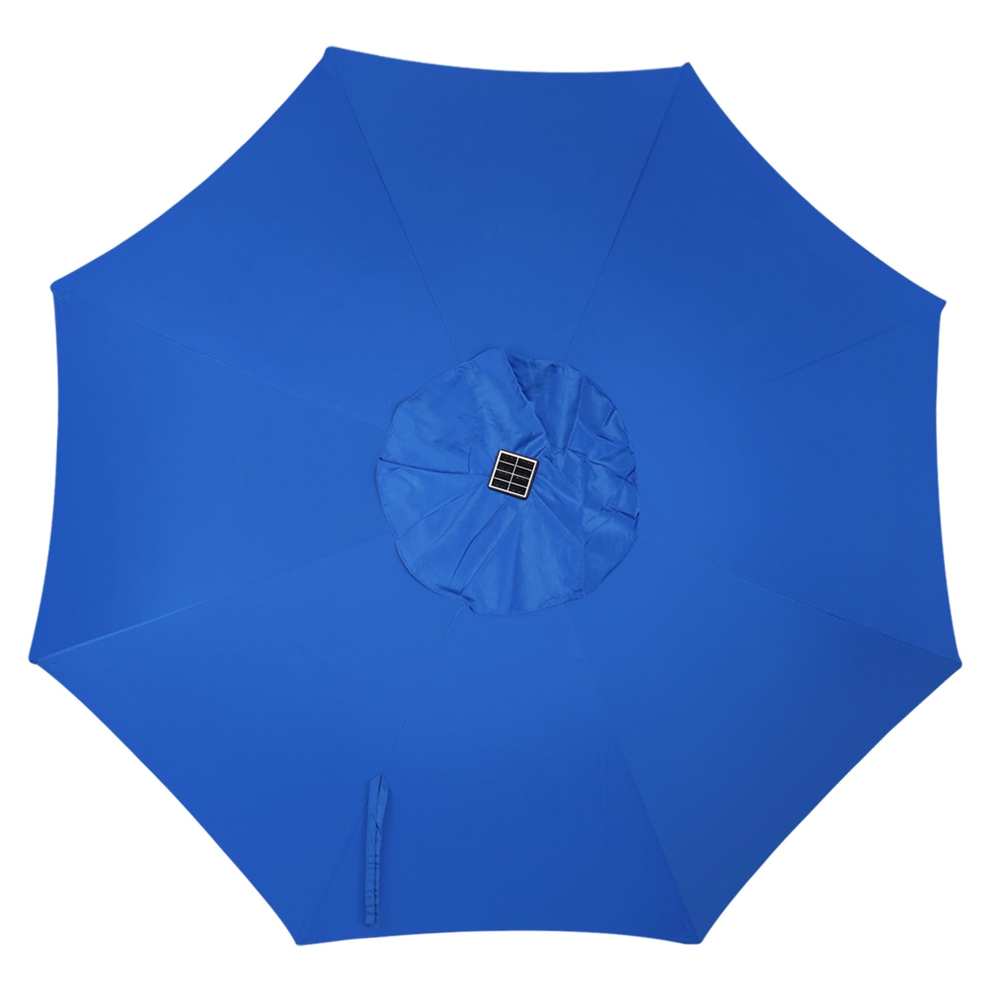 Blissun 9 ft Solar Umbrella, 32 LED Lighted Patio Umbrella, Table Market Umbrella, Outdoor Umbrella for Garden, Deck, Backyard, Pool and Beach (Light Blue)