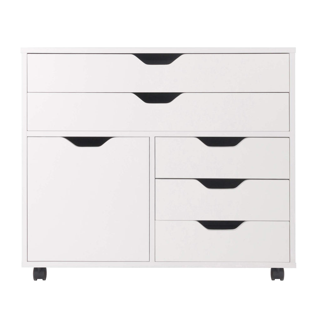 Winsome Halifax Mobile Storage Cabinet with Doors & Drawers, Stylish & Functional Home Storage Cabinet for Filing, Kitchen Organization, Moveable Furniture for Office, Dorms, Apartments