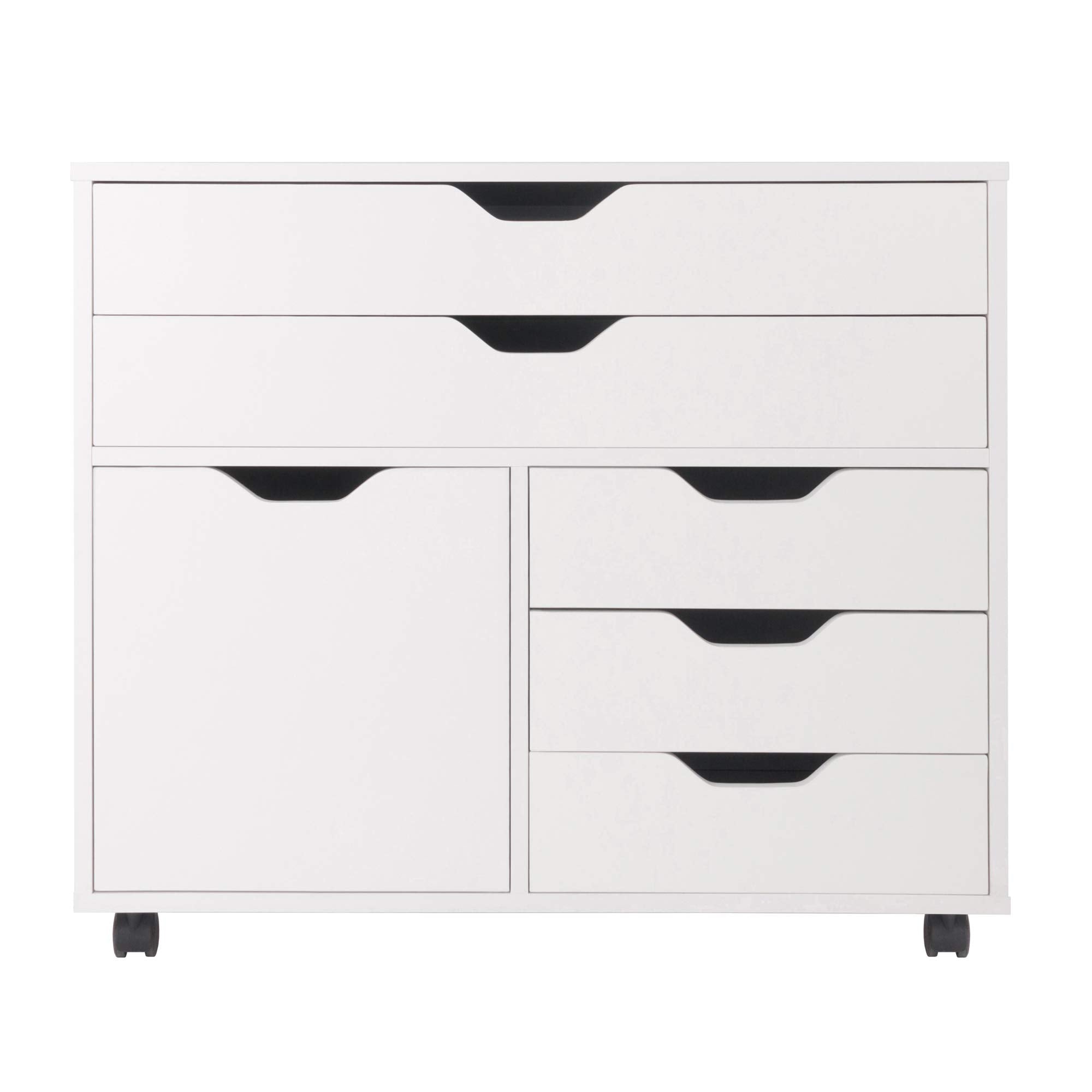 Winsome Halifax Mobile Storage Cabinet with Doors & Drawers, Stylish & Functional Home Storage Cabinet for Filing, Kitchen Organization, Moveable Furniture for Office, Dorms, Apartments