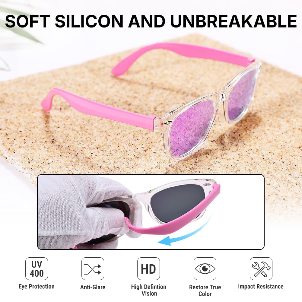 Pro Acme Kids Polarized Sunglasses, Flexible TPEE Frame Shades for Toddler Girls Boys, Ages 3-12