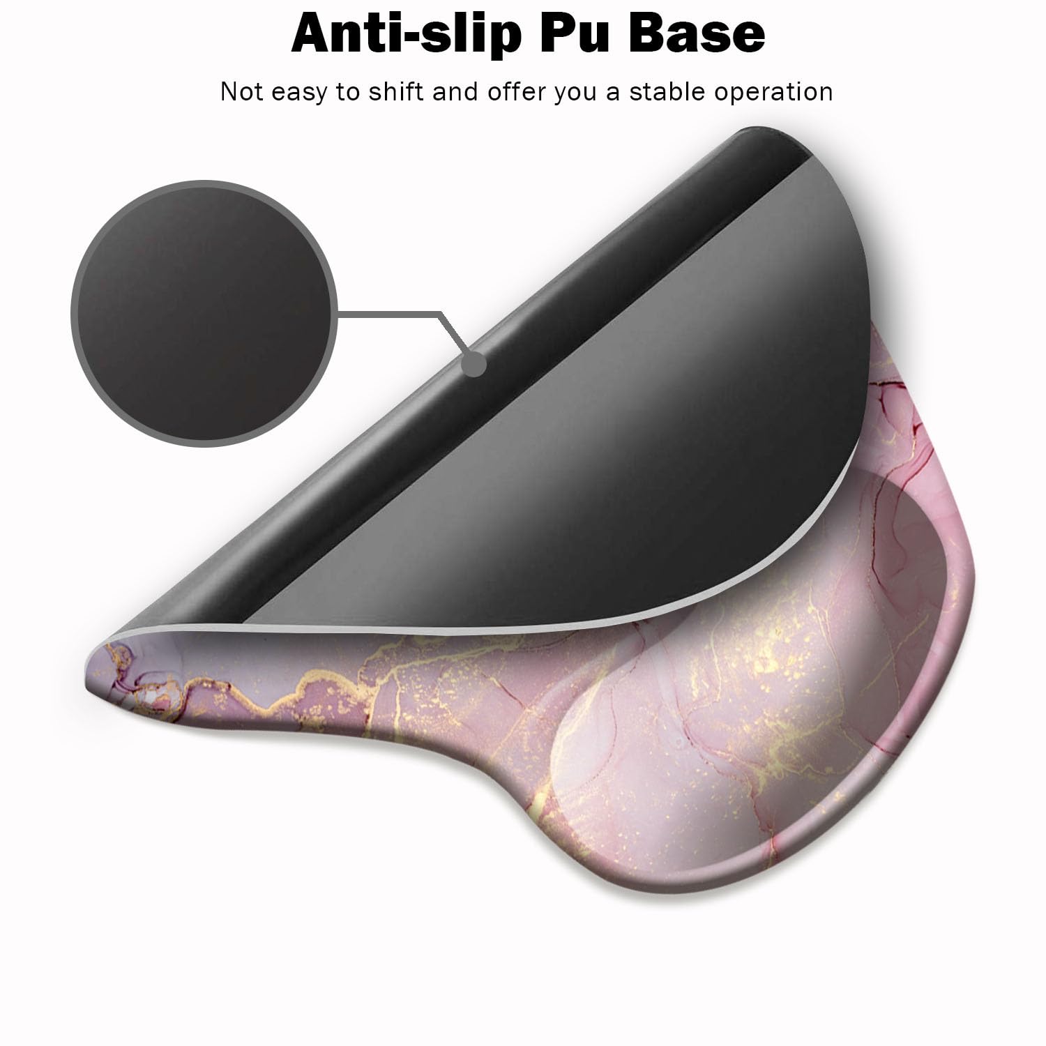 DOOKE Ergonomic Mouse Pad with Wrist Support and Coaster,Mouse Pads with Non-Slip PU Base for Home Office Working Studying Easy Typing & Pain Relief Aesthetic Art