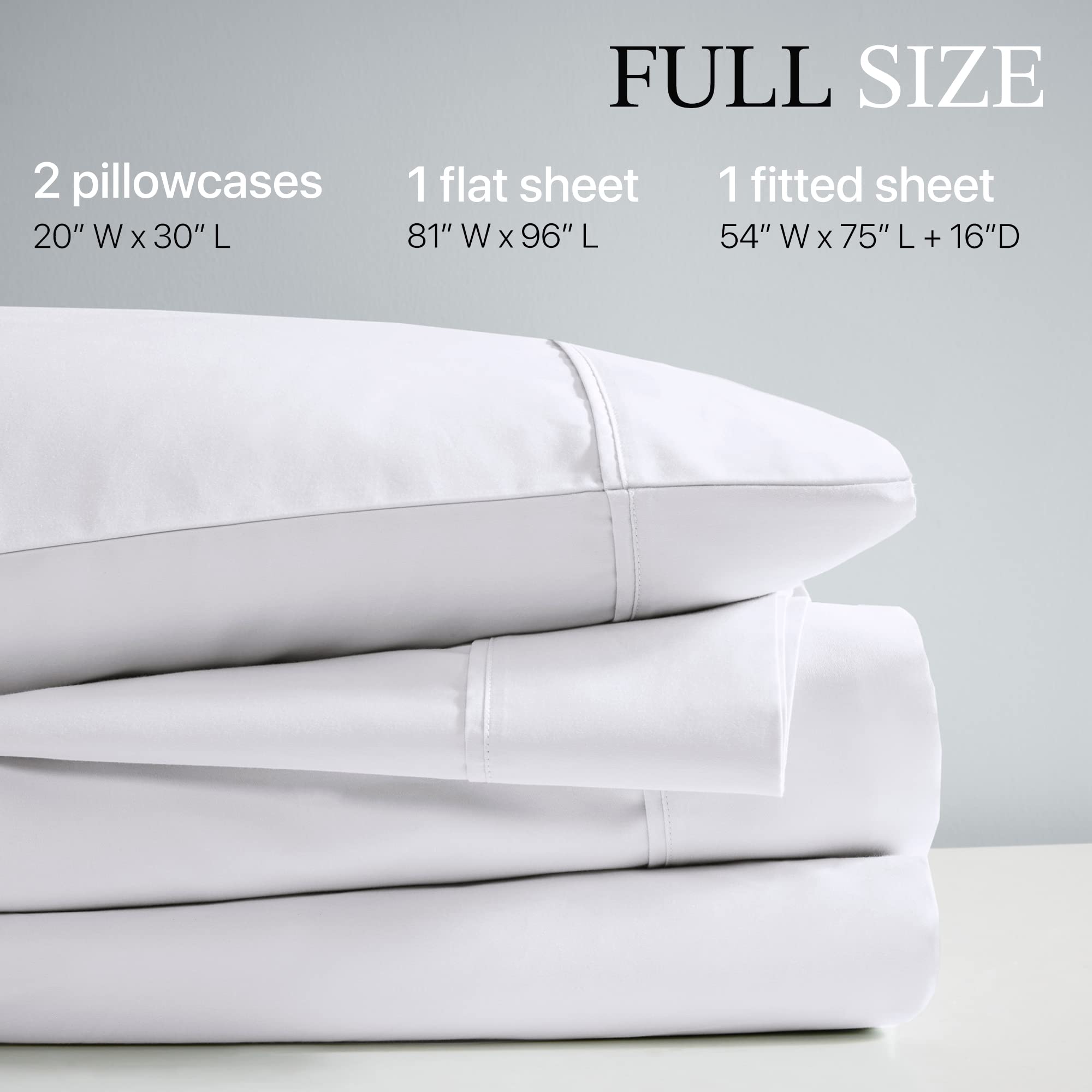 Beautyrest 1000 Thread Count, Solid Color Sheet Set, Elastic Deep Pocket, All Season, Breathable, HeiQ Smart Temperature, Soft Cotton Blend Bedding, Matching Pillowcase, King Ivory 4 Piece