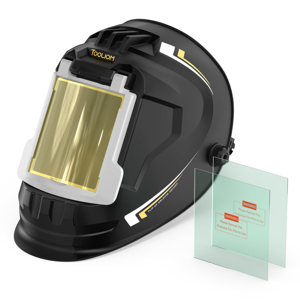TOOLIOM Flip Up Welding Helmet 3.64 x 1.67 inch Auto Darkening Clamshell Welding Mask True Color Lift Front Welding Hood