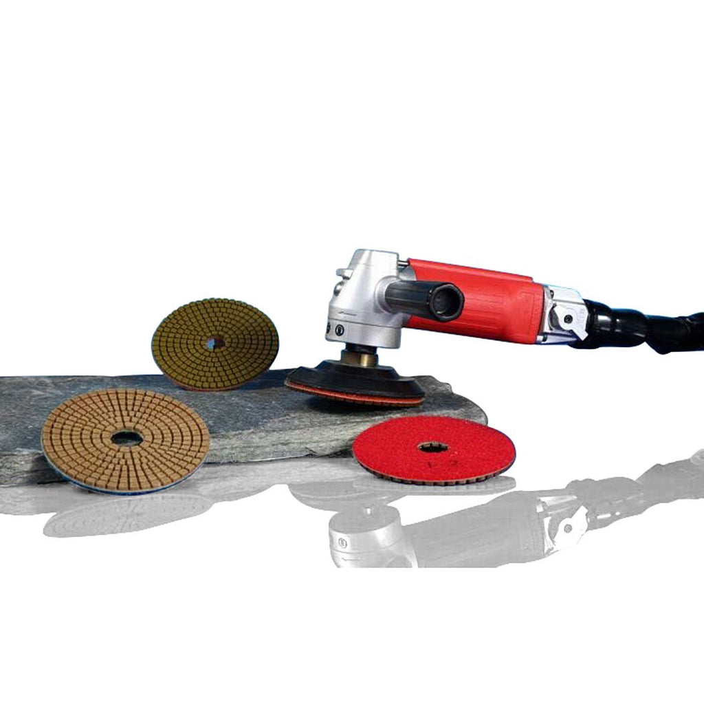 Air Wet Polisher/ Sander 4-Inch Versatile Wet Stone Grinder 4500 Rpm Pneumatic with Front Side Exhaust Great for Polishing Stone and Concrete