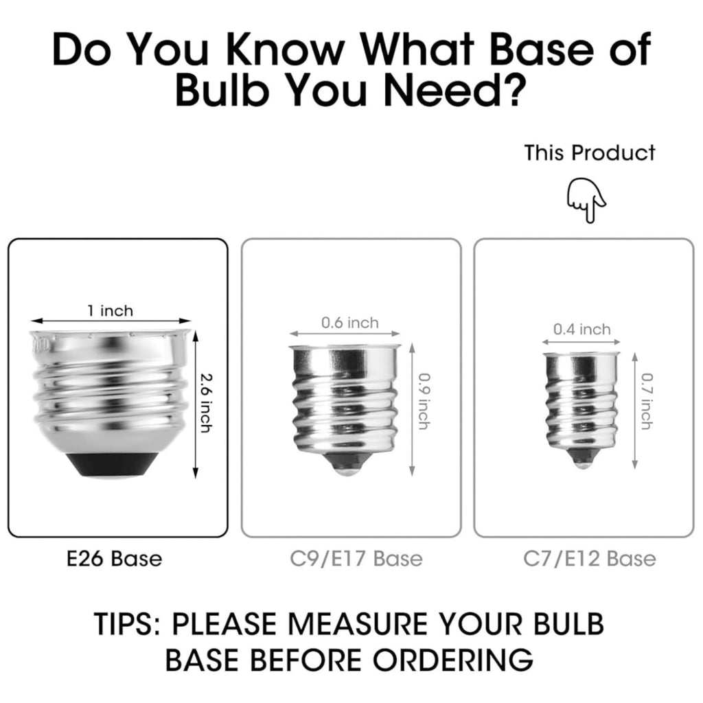 VISTERLITE E12/C7 Base LED Replacement Bulbs for ST38 Outdoor String Lights - Not Solar, Vinatge 1W LED Shatterproof Bulb, Warm White 2200K, 25 Pack