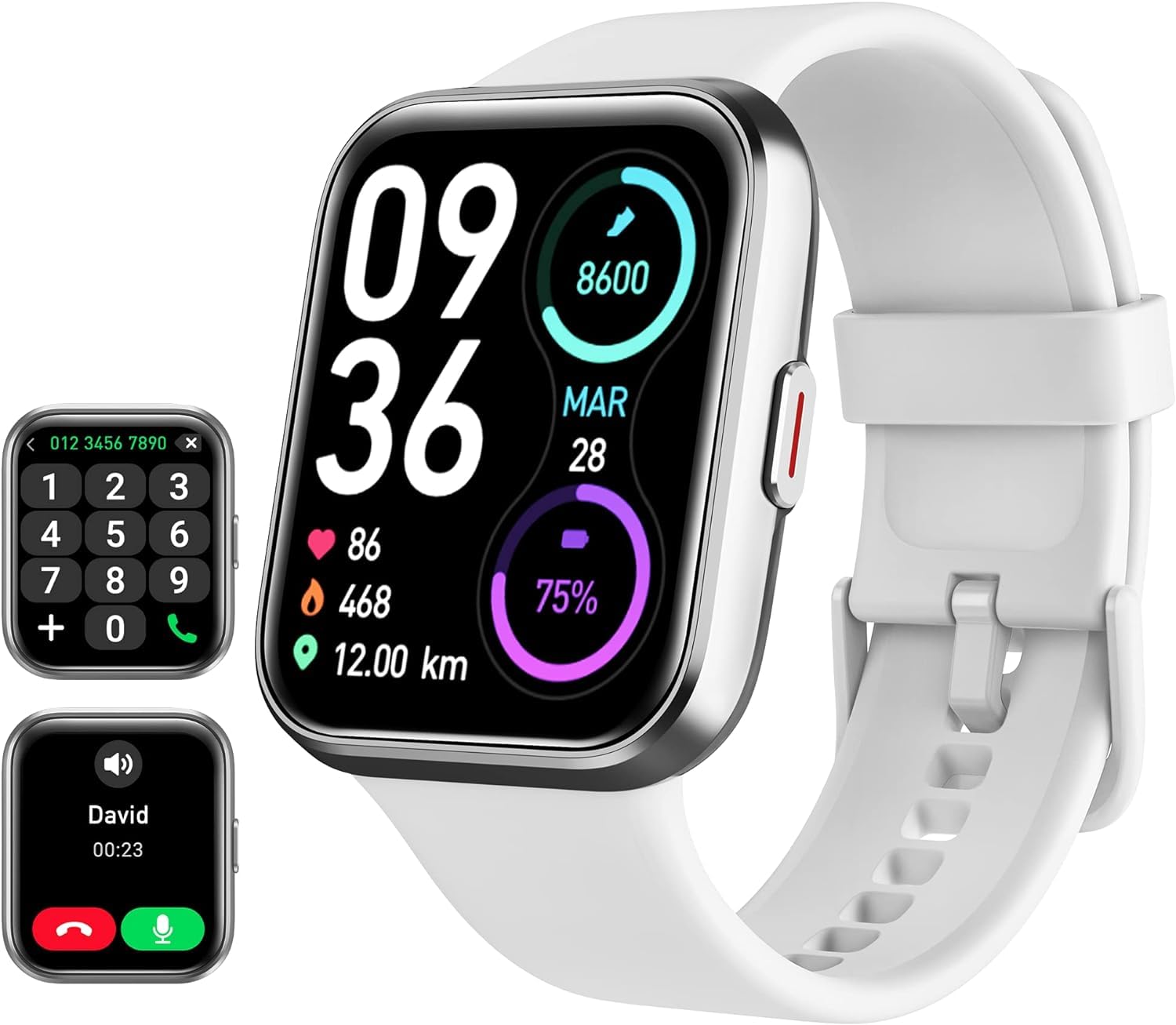Tensky Smart Watch for Men/Women Android/iPhone/Samsung, Alexa Built-in, 1.8" Touch Screen Fitness Tracker with Answer/Make Calls, 3ATM Waterproof Heart Rate/Sleep/SpO2 Monitor, 120+ Sport Modes