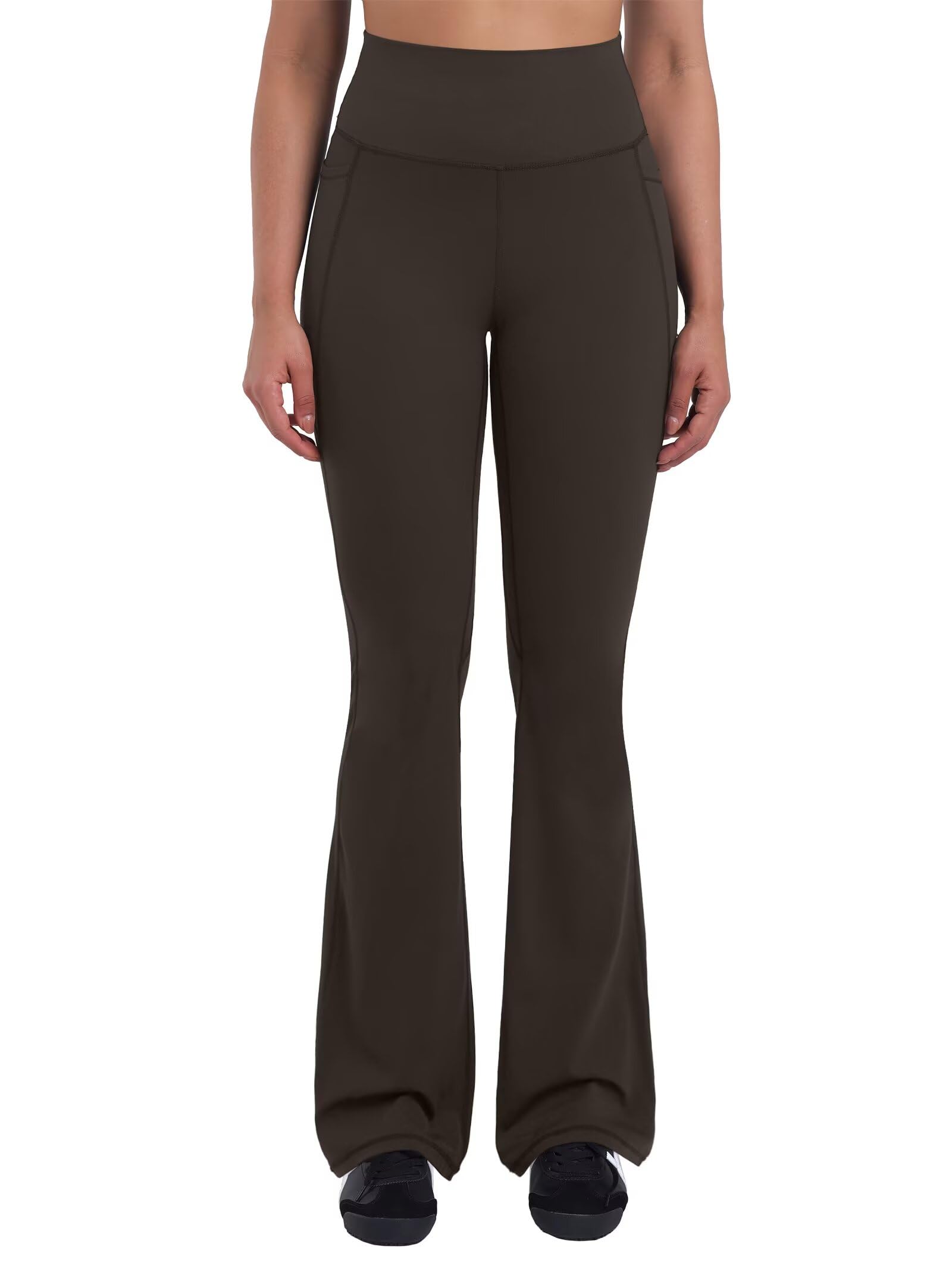 Sunzel Women Mini Flare Leggings with Pockets Breathable Bootcut Yoga Pants | Mini Flare, Buttery Soft, High Stretchy, High Waisted Tummy Control, Gym Clothes, Workout Casual Dance