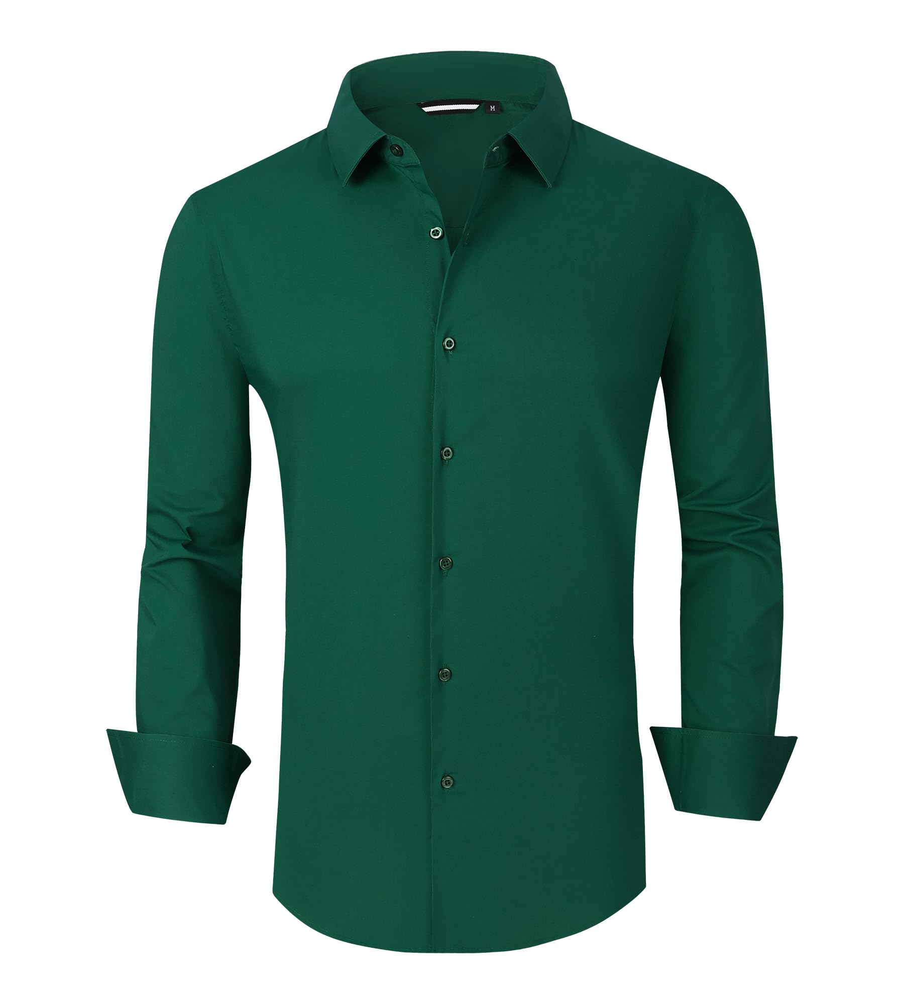 Alex Vando Mens Dress Shirt Wrinkle Free Regular Fit 4-Way Stretch Button Down Shirts