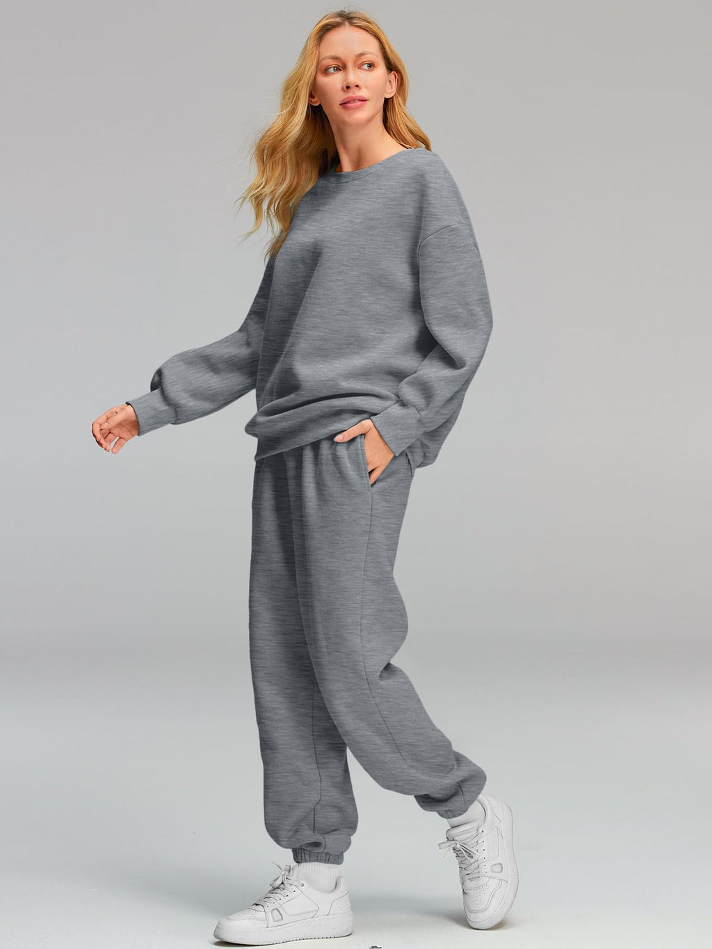 AUTOMET Womens 2 Piece Outfits Sweatsuit Lounge Sets Matching Sweat Set Pockets