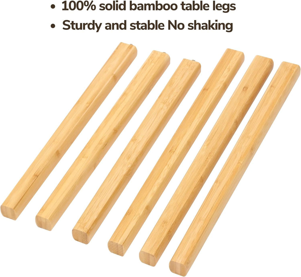 BAMEOS Monstera Leaf Nesting Tables Set of 2, Small Side Tables f Set with Leaf Vein Pattern, Modern Wooden CoffeeTables for Living Room Bedroom Apartment Balcony Yard