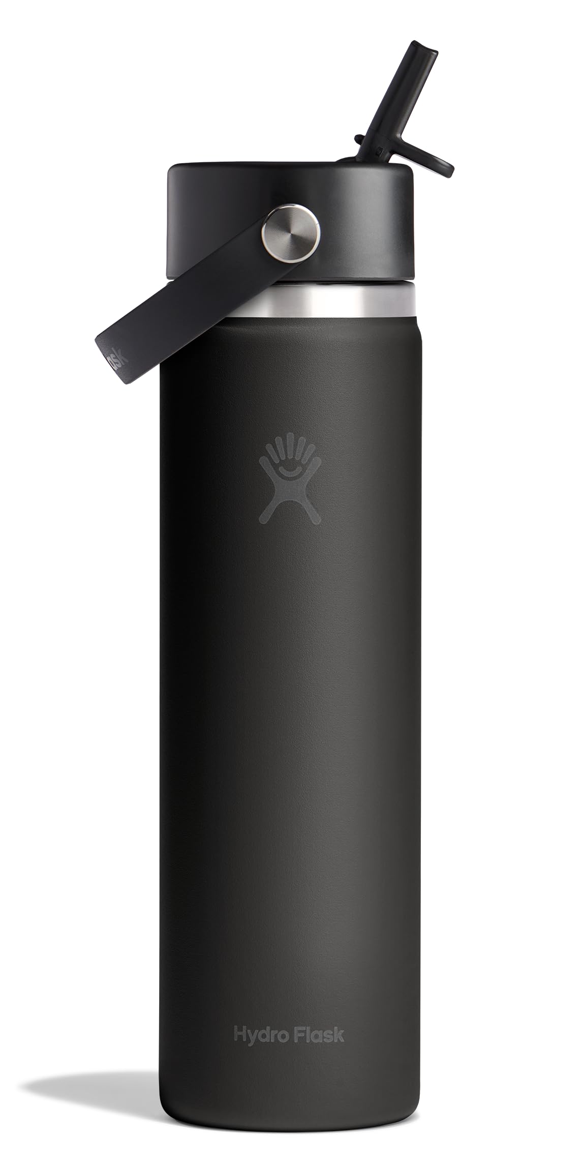 Hydro Flask Water Bottle - Insulated Stainless Steel - Wide Straw Lid, Non Spill, Leakproof in 24 Oz Forest Green Arc