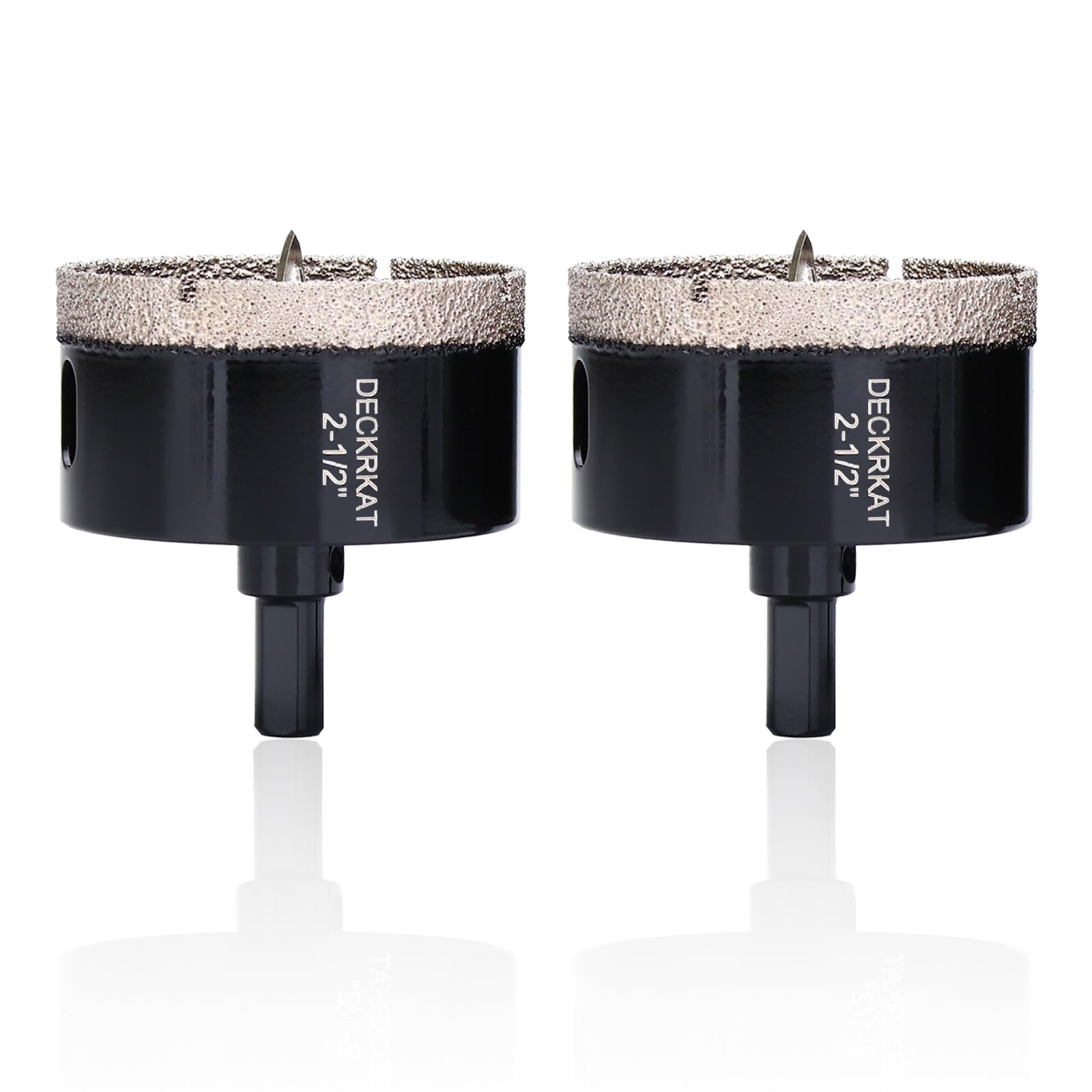 1 Inch Diamond Hole-Saw Bits with Pilot Drill Bit - 2pc 1" Diamond Tipped Tile Hole Saws with Guiding Bit Accurate Drilling for Porcelain Tile Ceramic Pottery Granite Stone Glass Bottles 25mm