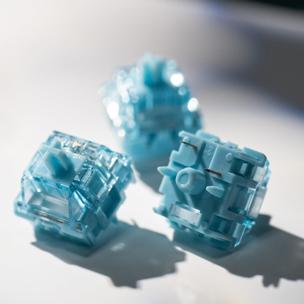 Akko V3 Creamy Blue Pro Keyboard Switch with Dustproof Stem for Mechanical Gaming Keyboard, 5-Pin 45gf Pre Lubed Tactile Key Switches (45pcs)