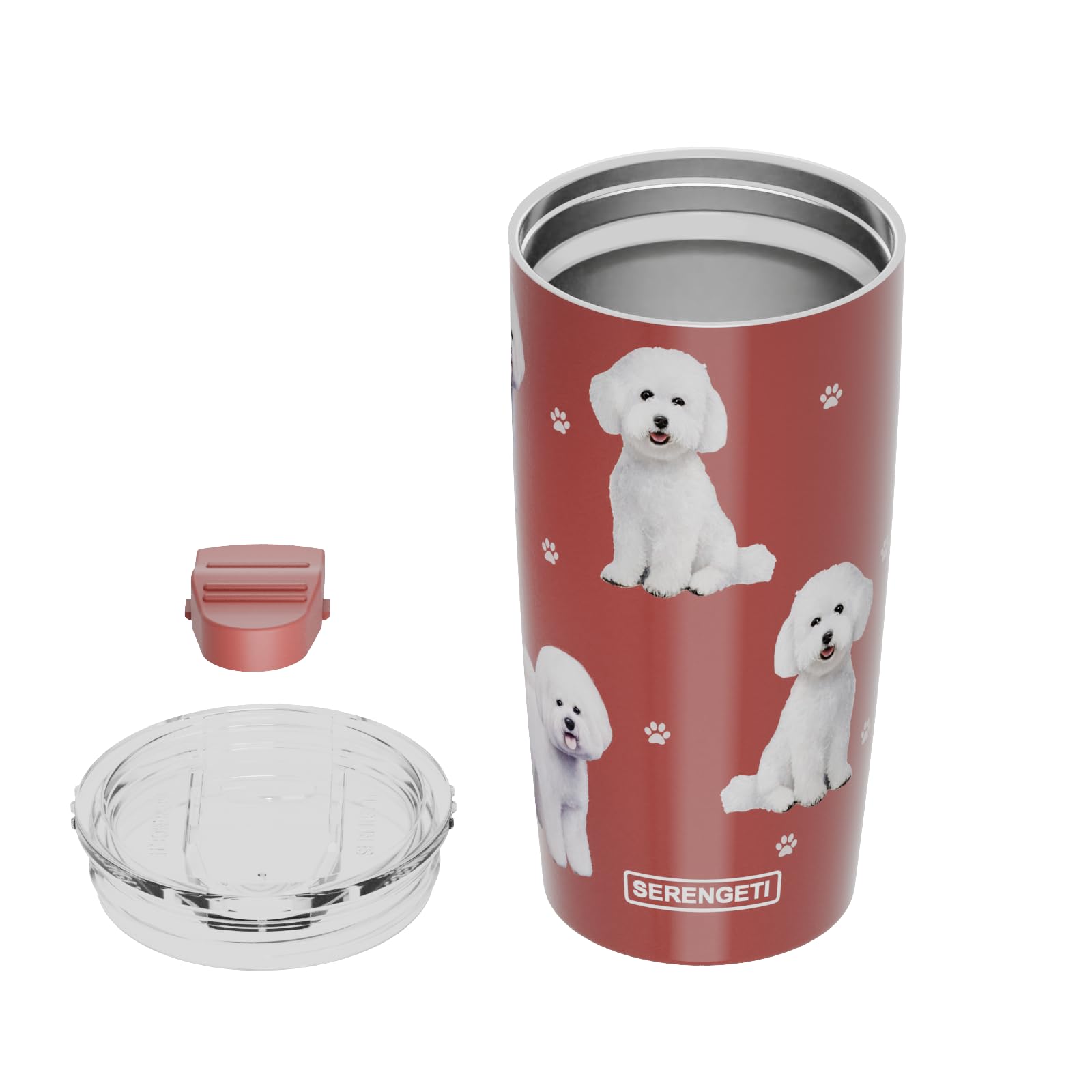 SERENGETI Australian Shepherd 20 Oz. Stainless Steel, Vacuum Insulated Tumbler with Spill Proof Lid - 3D Print - Insulated Travel mug for Hot or Cold Drinks (Australian Shepherd Tumbler)
