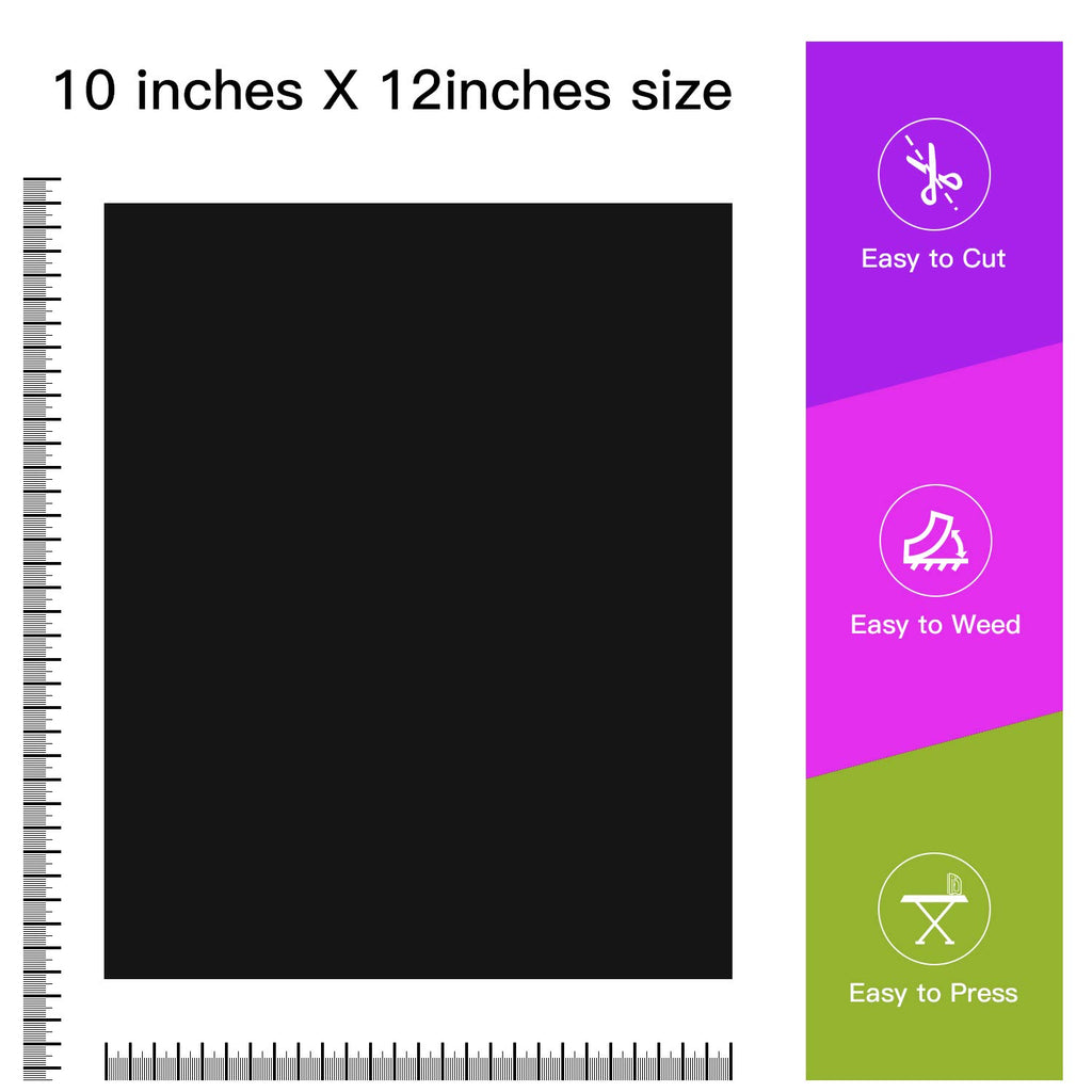 JANDJPACKAGING Baby Blue Heat Transfer Vinyl HTV - 10 Sheets Easy to Weed T-Shirt Iron on Vinyl Compatible with Cricut Cutting Machine & Silhouette Cameo, All Craft Cutters