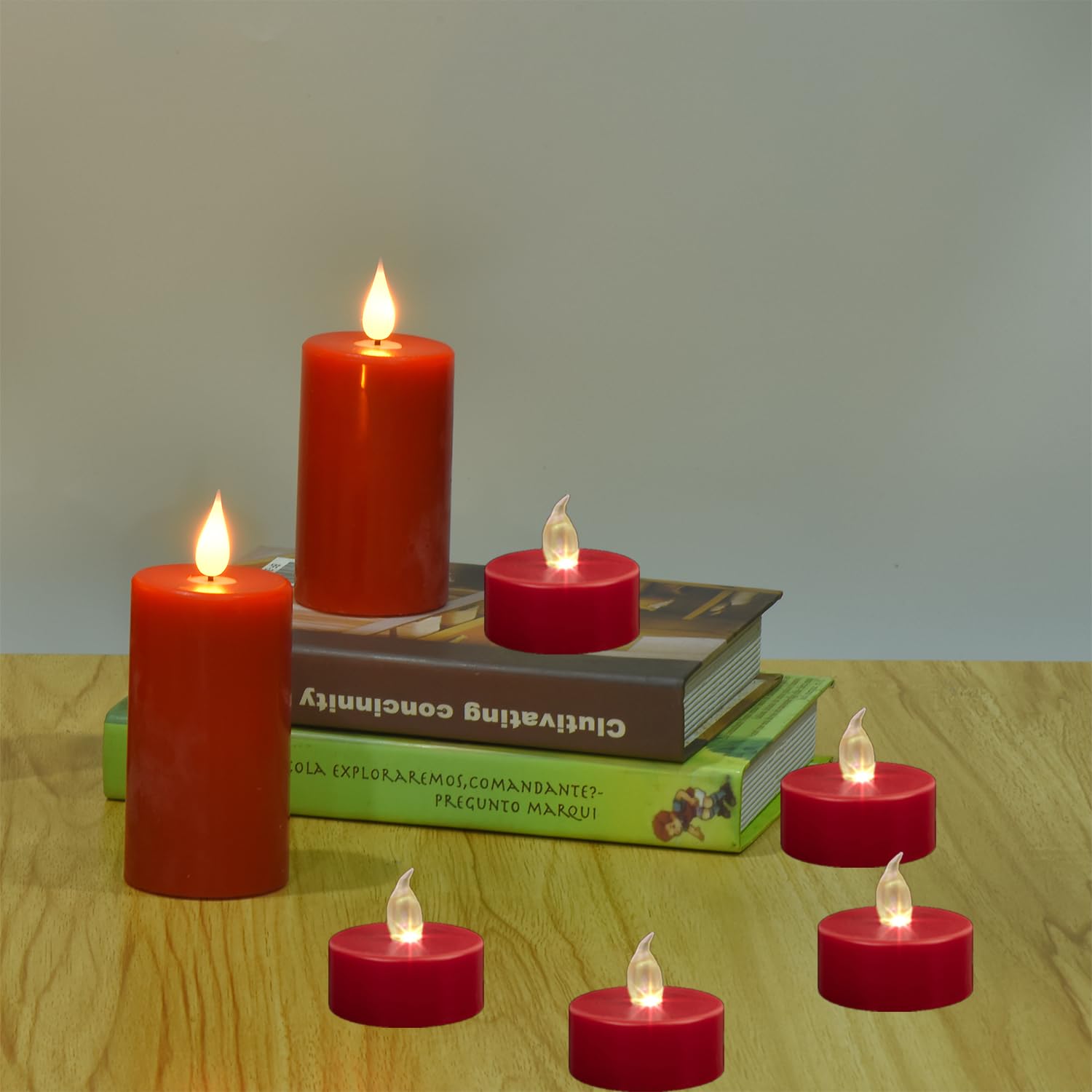 Tea Light Candles with Remote Control,Flickering Flameless LED Candle,Long Lasting 400+Hours,Battery Operated with Timer for Home Decoration Seasonal &Festival Celebration Warmyellow (5pcs)