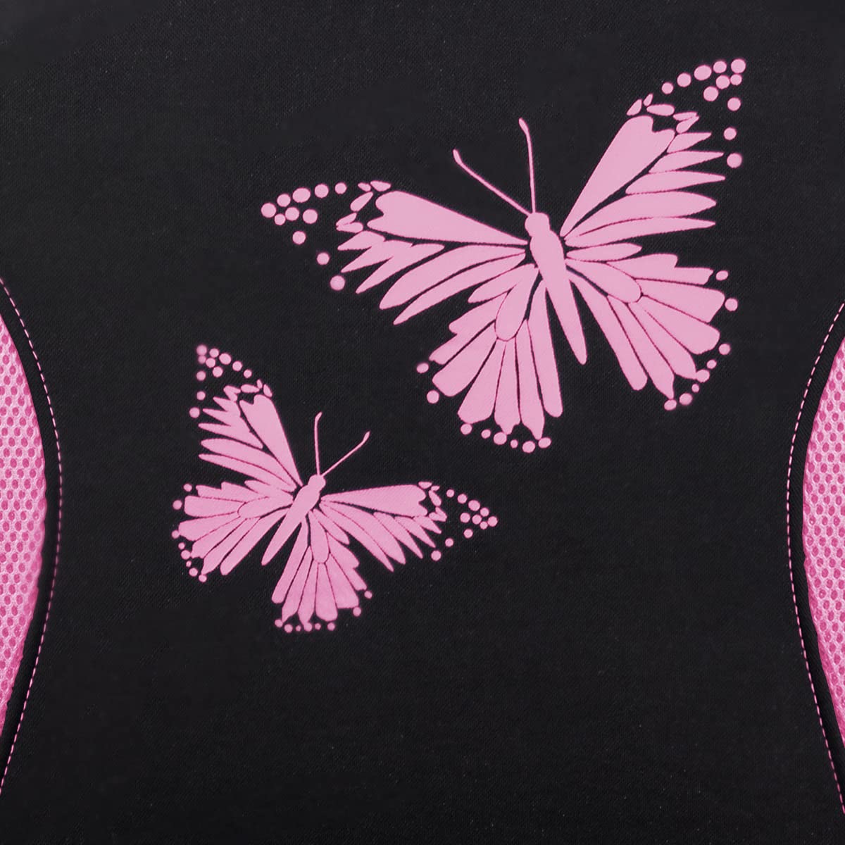 Flying Banner Butterfly car seat Covers ful Set Fashion Universal Lady Woman Female Rear Bench Split Colorized (2 Fronts, Mint Blue)
