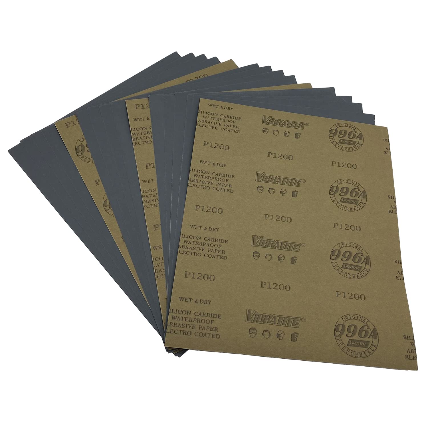 80 Grit Wet Dry Sandpaper, 9 x 11 Inch Sanding Sheets, 10PCS Premium Silicon Carbide Sand Paper for Wood Metal Ceramic or Auto Polishing and Scratches Removing