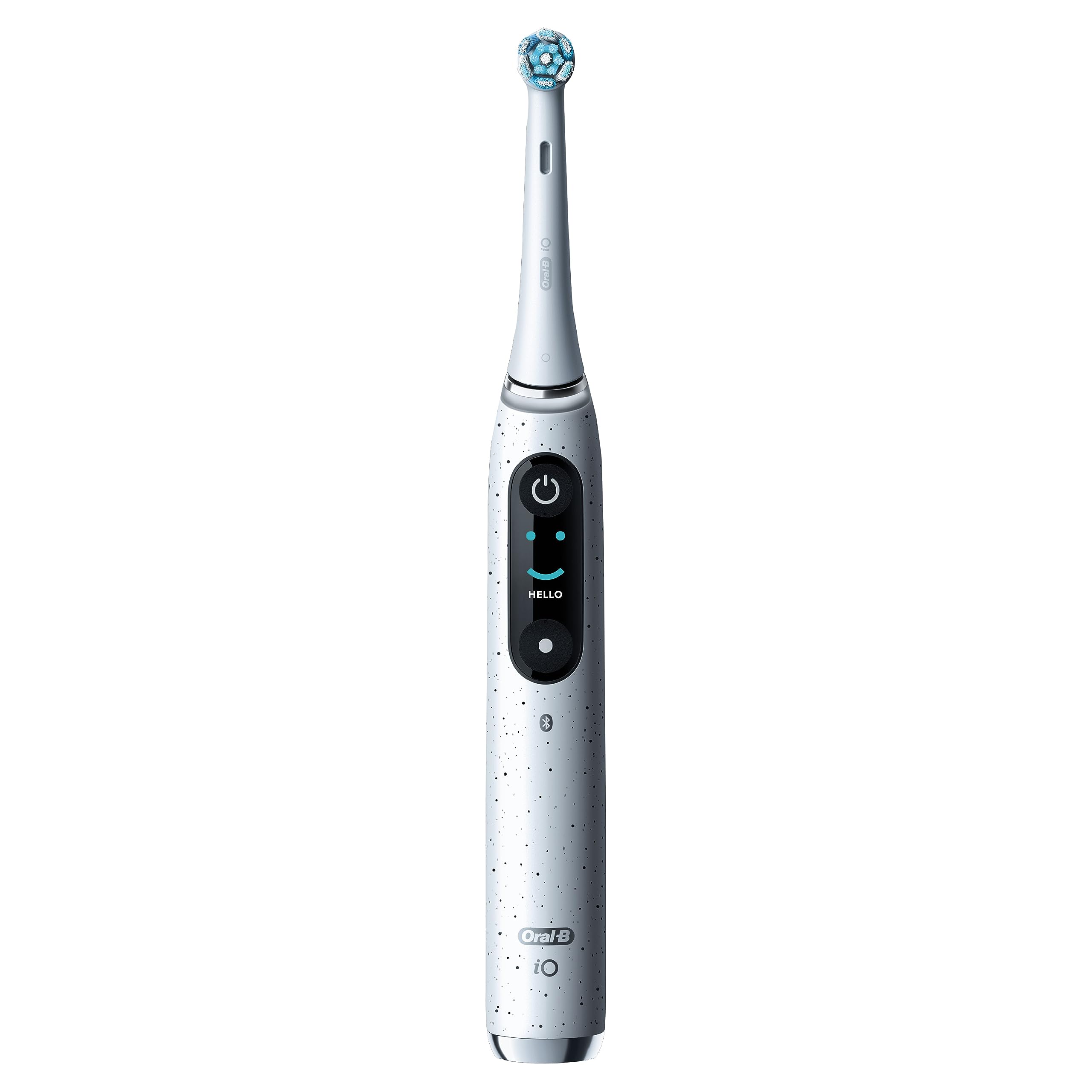 Oral-B Rechargeable Electric Toothbrush, iO10 Ultimate Clean, 7 Cleaning Modes, Interactive Display, iSense Charger, Charging Travel Case, 4 Brush Heads, Rechargeable Toothbrush, Black