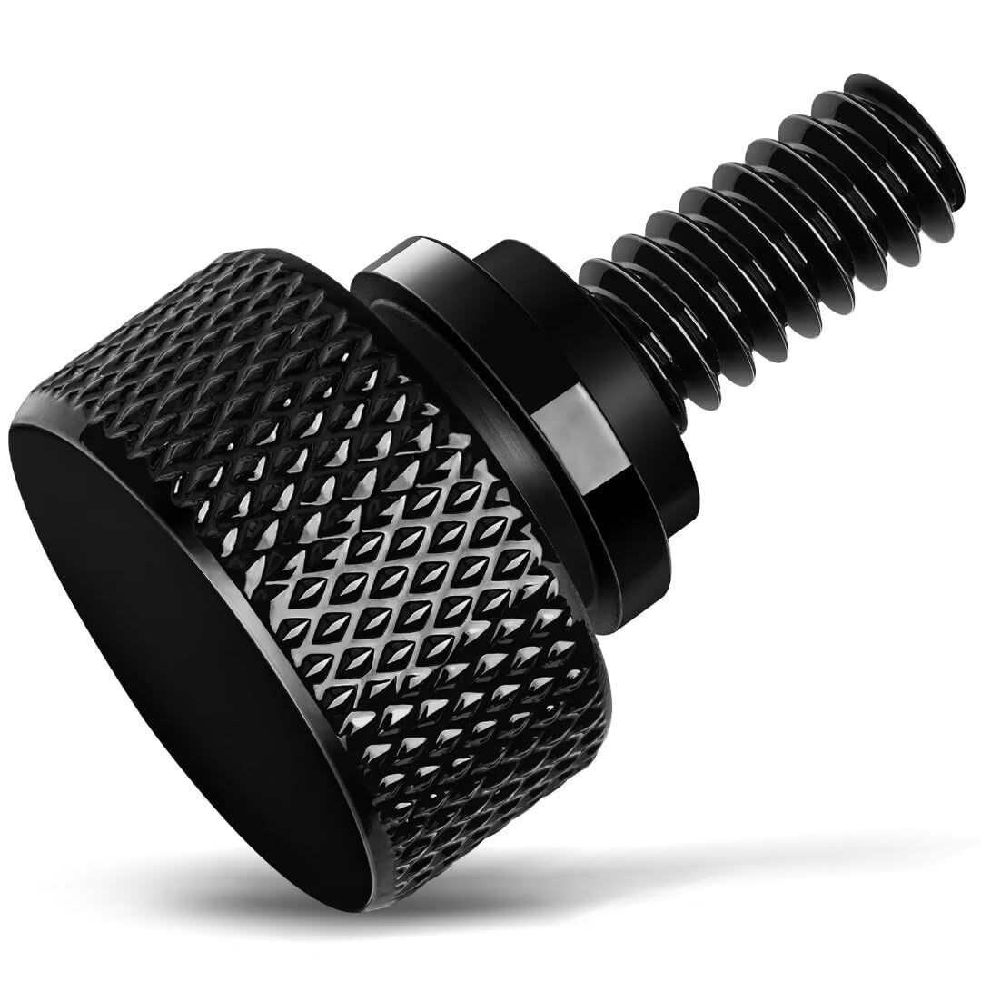 Amazicha Gloss Black 304 Stainless Steel Seat Bolt Screw Compatible with Harley Davidson 1996-2026