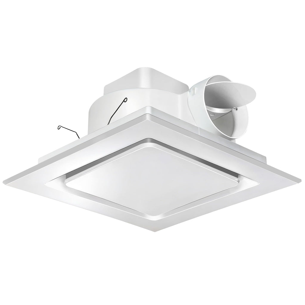 Orsong Bathroom Exhaust Fan 10" Panel Ultra Quiet without Light(8x8 Mount), 110CFM, 4" Duct for Bathroom/Garage/Home