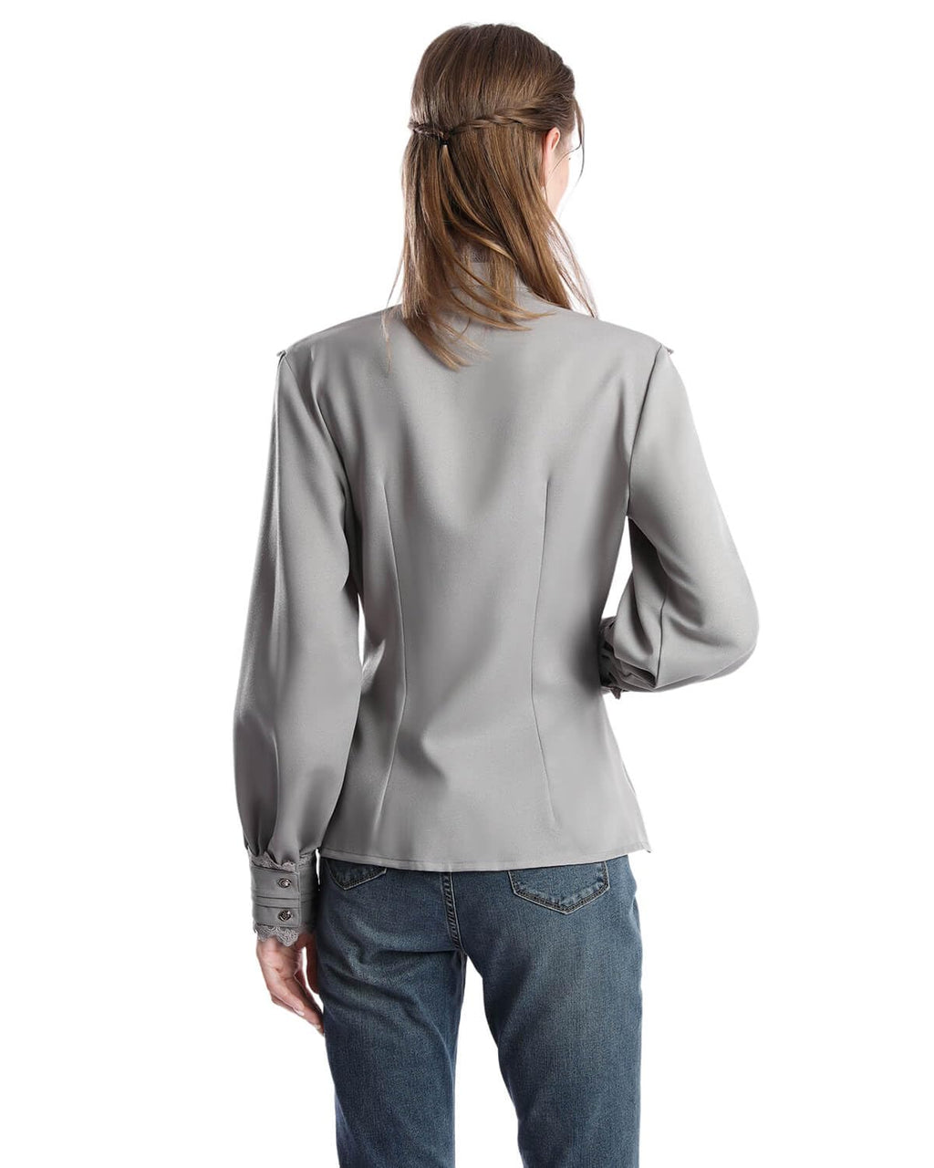 Nuoqi Victorian Blouse Womens Gothic Shirt Vintage Long Sleeve Lotus Ruffle Tops