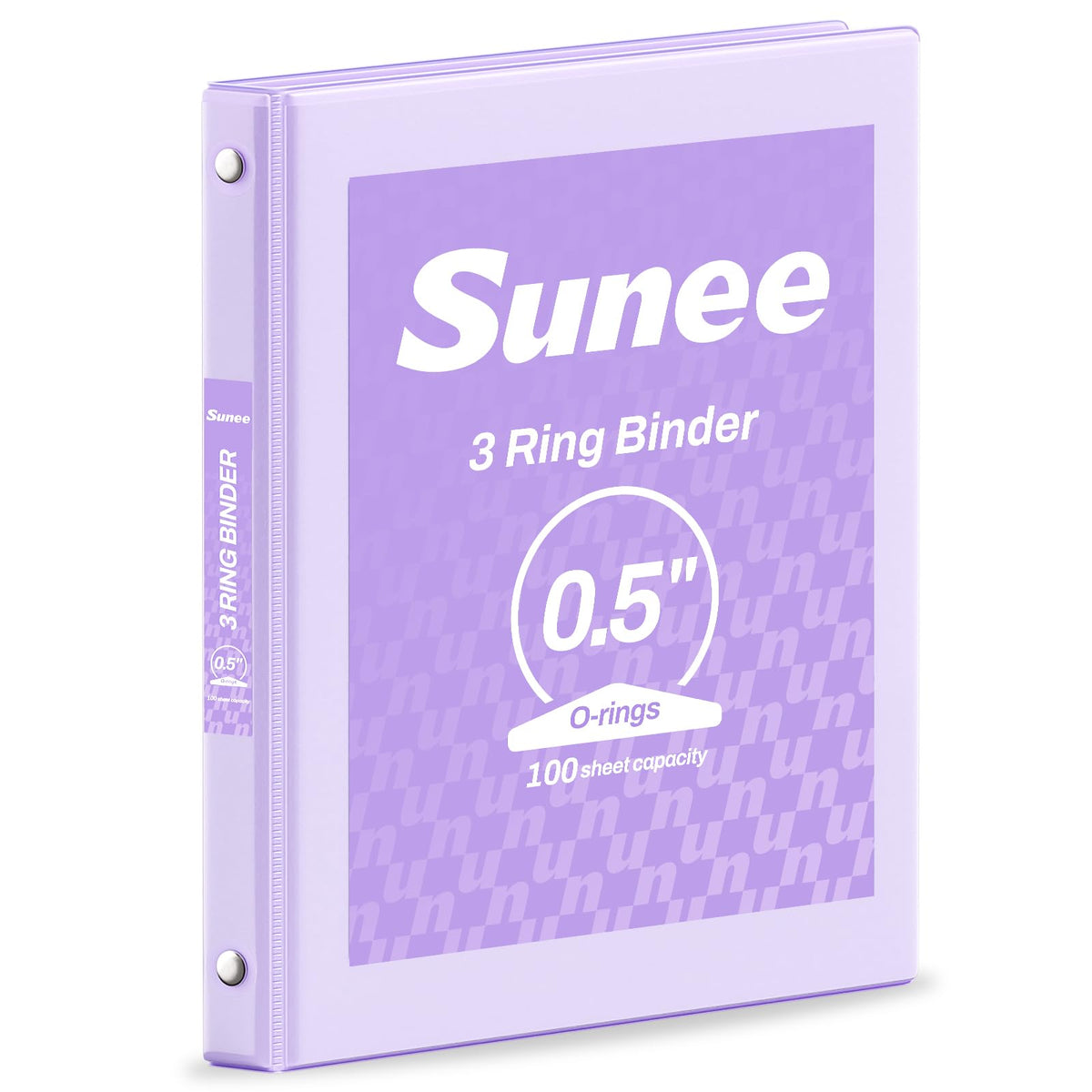 SUNEE 3 Ring Binder 1/2 Inch 1 Pack, Clear View Binder Three Ring PVC-Free (Fit 8.5x11 Inches) for School or Office Supplies, Black