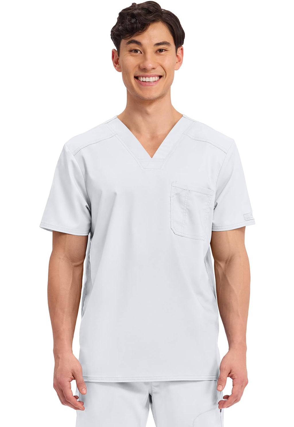 Cherokee Scrub for Men's Tuckable V-Neck Top with 1 Chest Pocket, Pen Slot, Ultra Soft, Durable, 2-Way Stretch Fabric- WW690