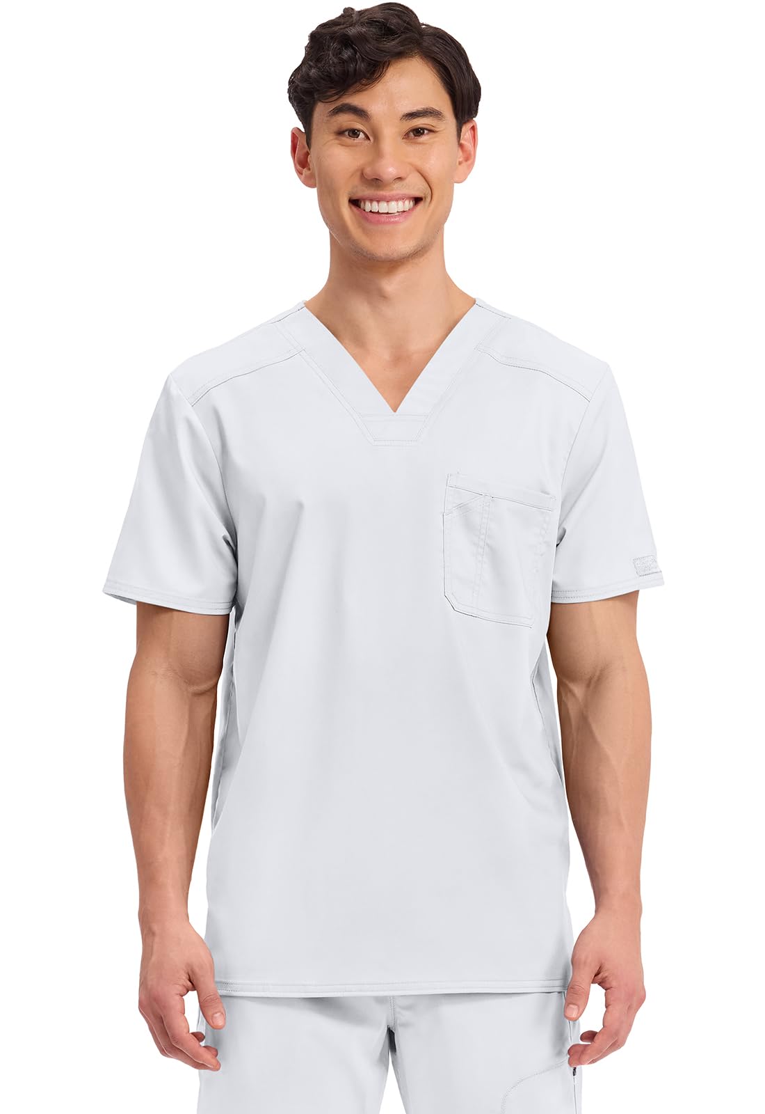Cherokee Scrub for Men's Tuckable V-Neck Top with 1 Chest Pocket, Pen Slot, Ultra Soft, Durable, 2-Way Stretch Fabric- WW690