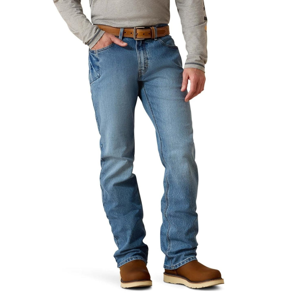Ariat Men's Rebar M4 Low Rise DuraStretch Basic Boot Cut Jean