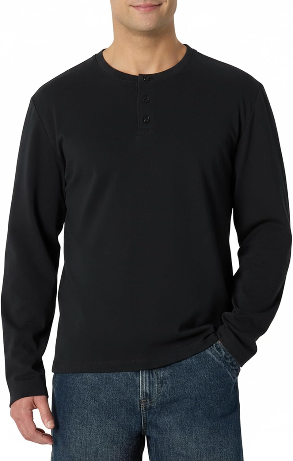 Amazon Essentials Men's Long-Sleeve Henley Shirt