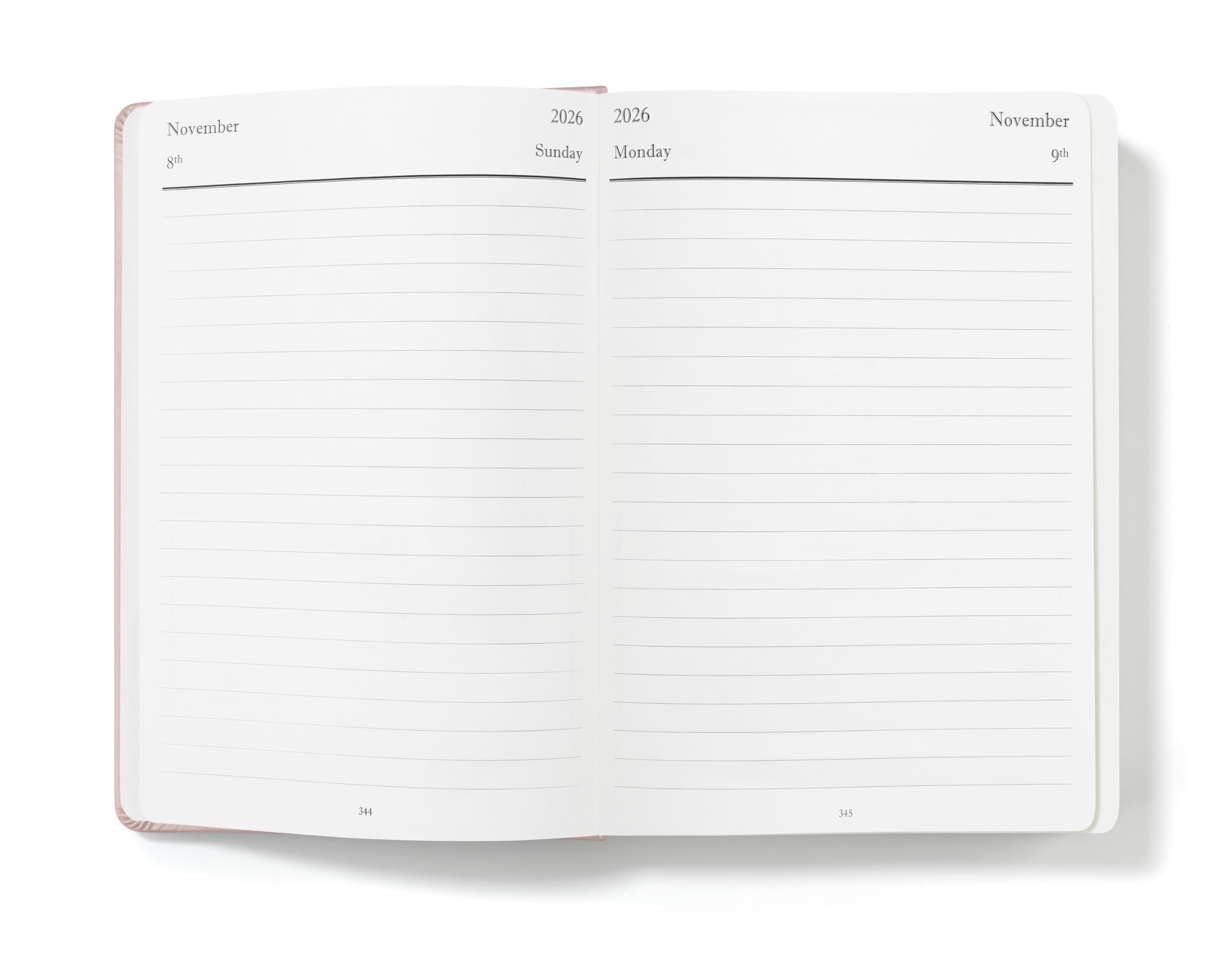 Wykeham's Executive 2026 Daily Journal Planner – US Public Holidays & Format – Customization Available (Brown, 6" x 4.5")