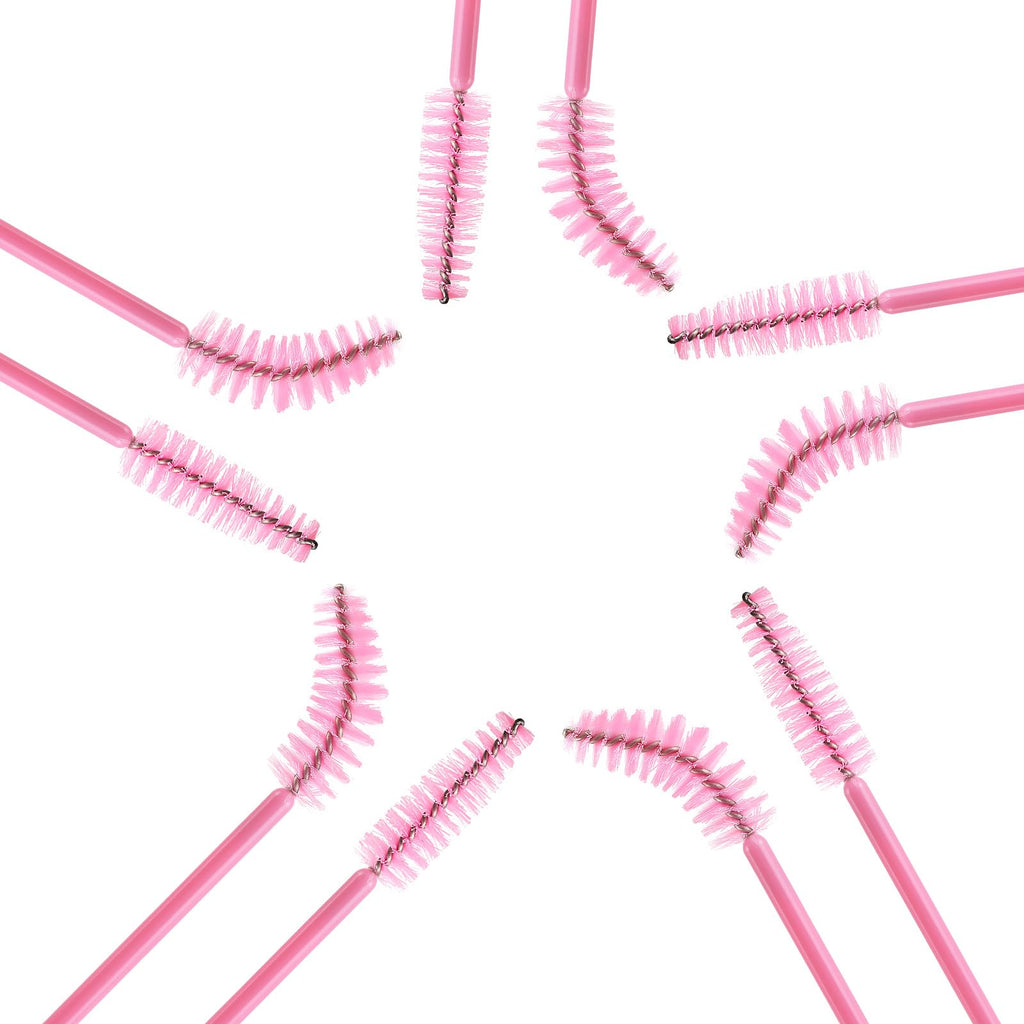 Tbestmax 500 Disposable Mascara Wands Eyelash Brush Spoolies for Eyebrow Eye Lash Extension, Makeup Brushes Applicators Kits - 5 Colors
