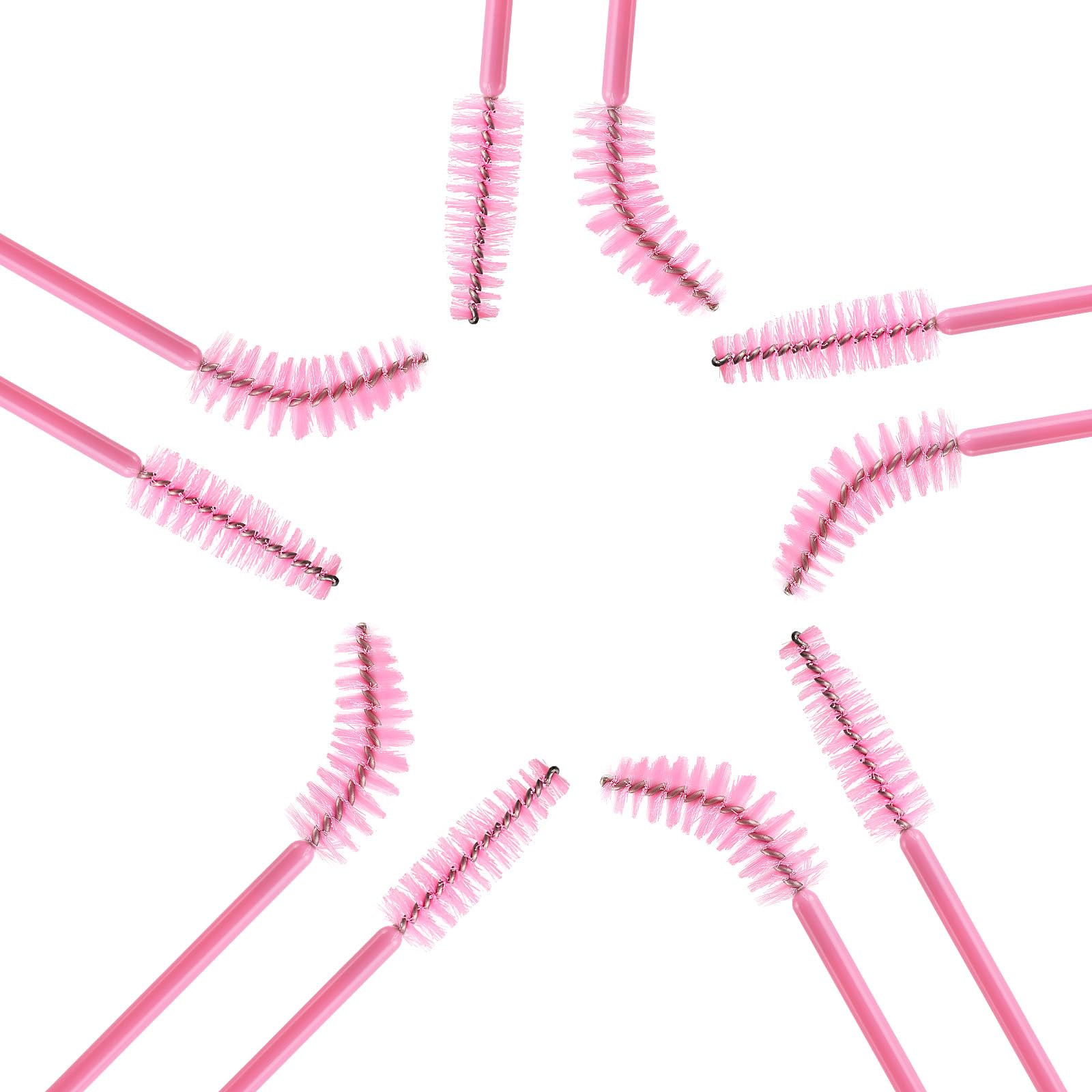 Tbestmax 500 Disposable Mascara Wands Eyelash Brush Spoolies for Eyebrow Eye Lash Extension, Makeup Brushes Applicators Kits - 5 Colors
