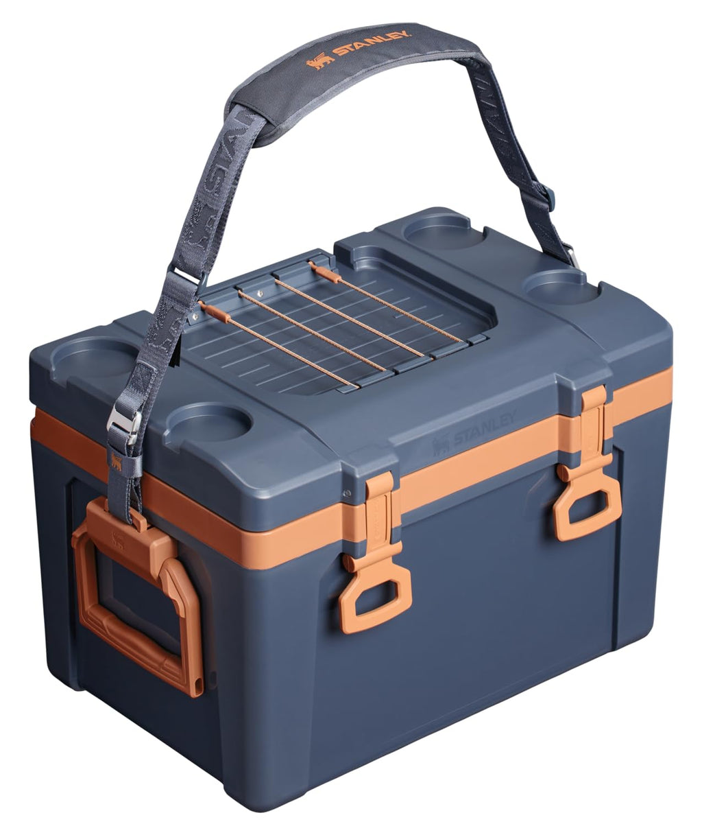 Stanley Adventure Outdoor Cooler 16 qt | Heavy Duty Outdoor Camping Cooler with Easy Carry Handle | BPA-Free | Azure