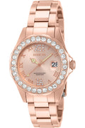 Invicta Women's Pro Diver Crystal Accented 18k Ion-Plated Stainless Steel Watch