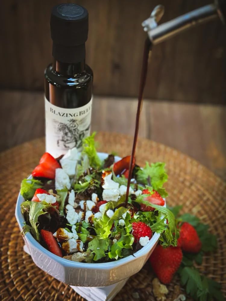 Blazing Bella Barrel Aged Balsamic Vinegar of Modena, Italy – Thick, Rich & Naturally Sweet – Premium Traditional Italian Balsamic – 8.45 fl oz (250ml)